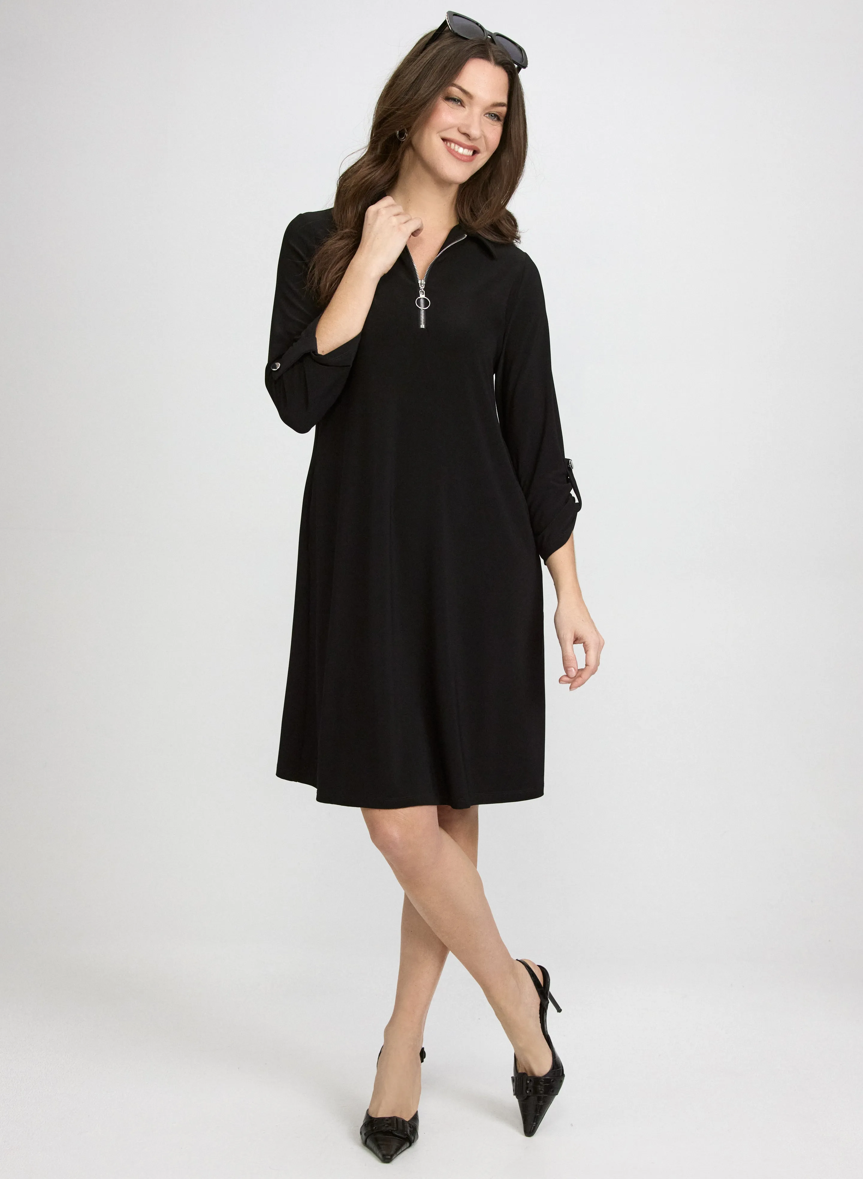 Laura Half-Zip Jersey Dress Laura Half-Zip Jersey Dress - Image 1