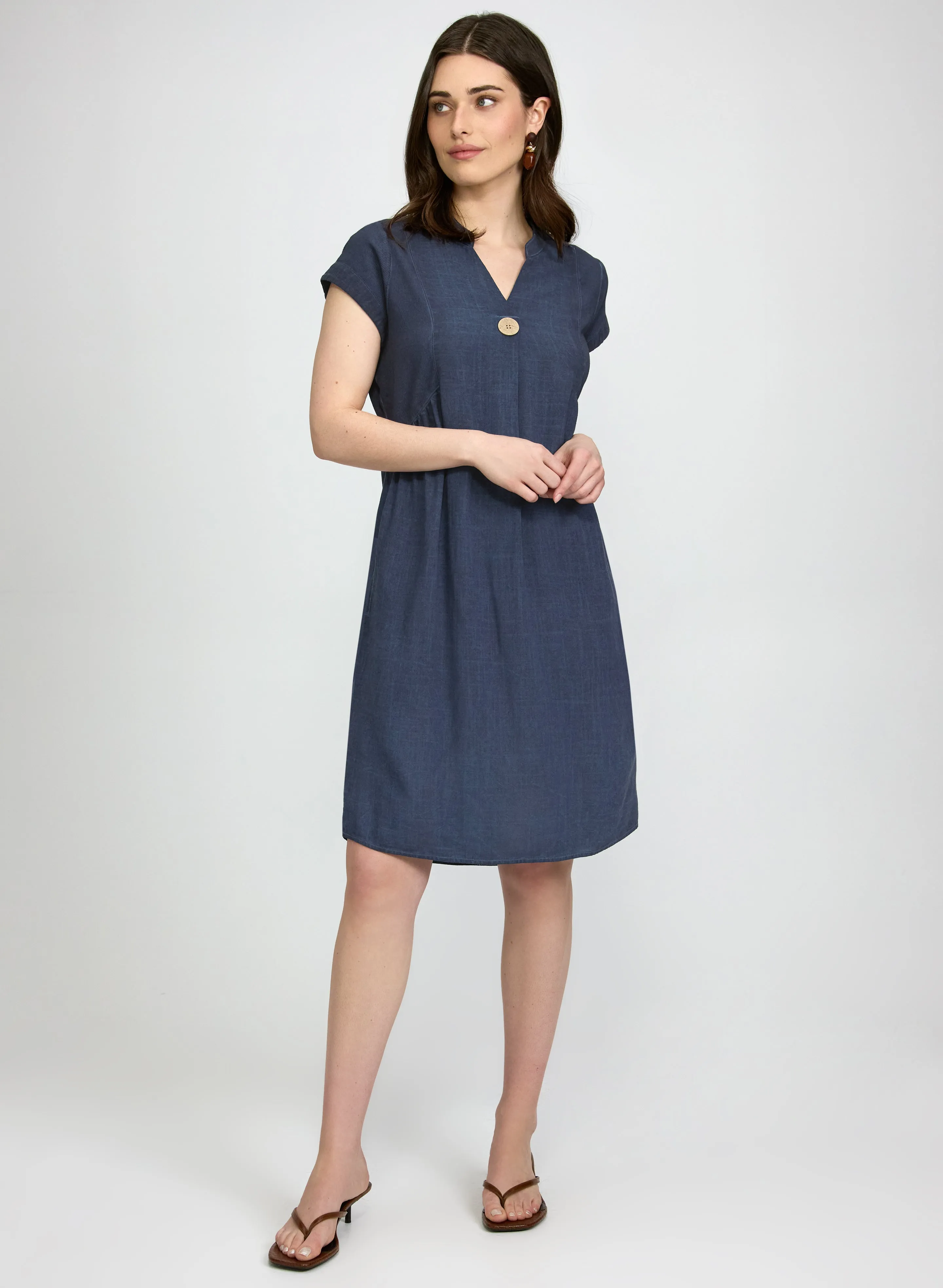 Laura Linen-Blend Pocket Dress Laura Linen-Blend Pocket Dress - Image 1
