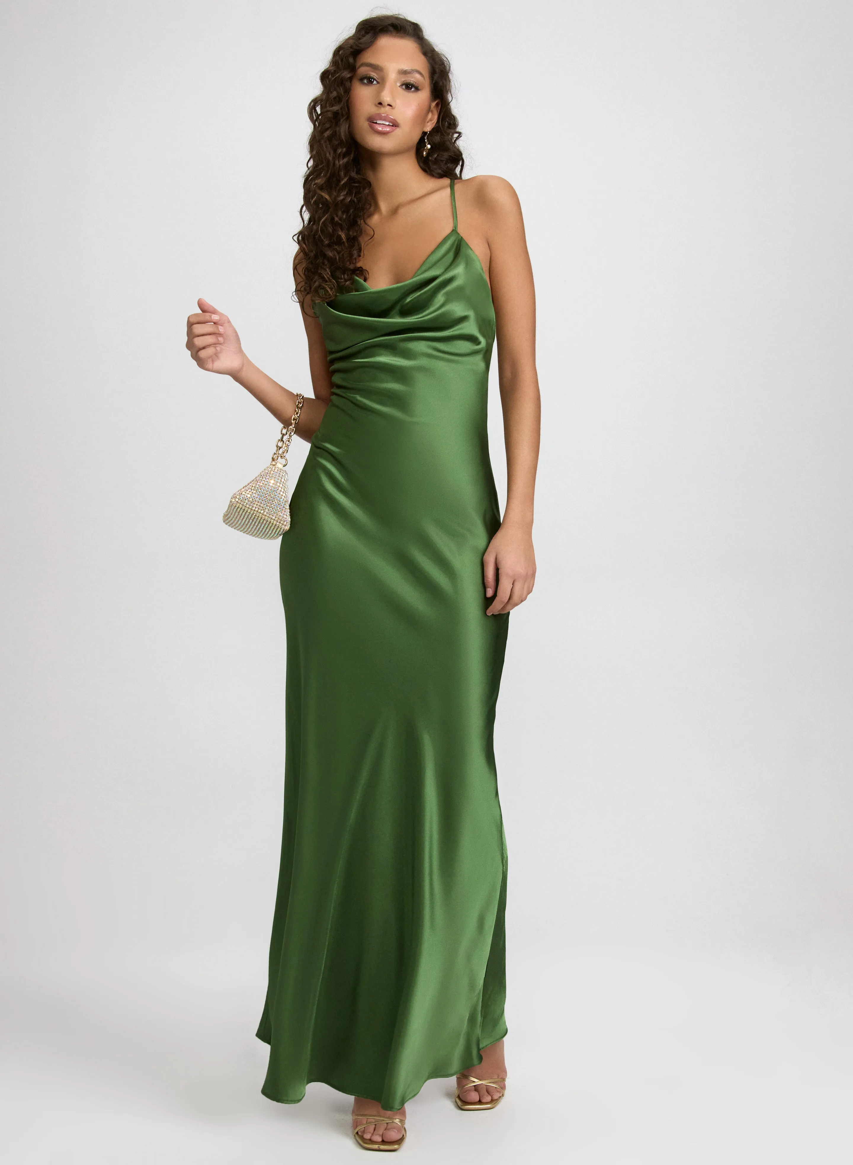 Laura Cowl Neck Satin Dress Laura Cowl Neck Satin Dress - Image 1