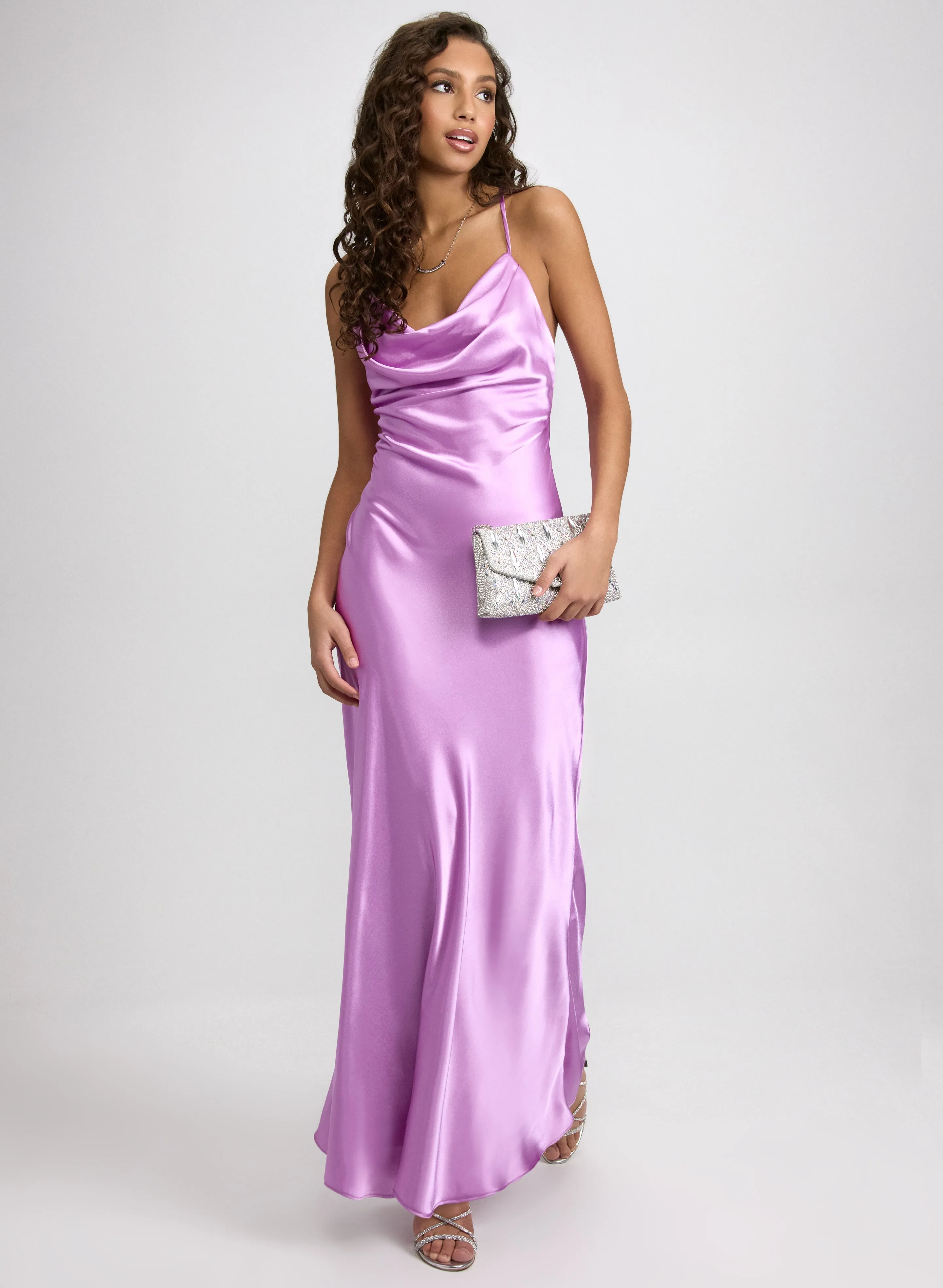 Laura Cowl Neck Satin Dress Laura Cowl Neck Satin Dress - Image 1