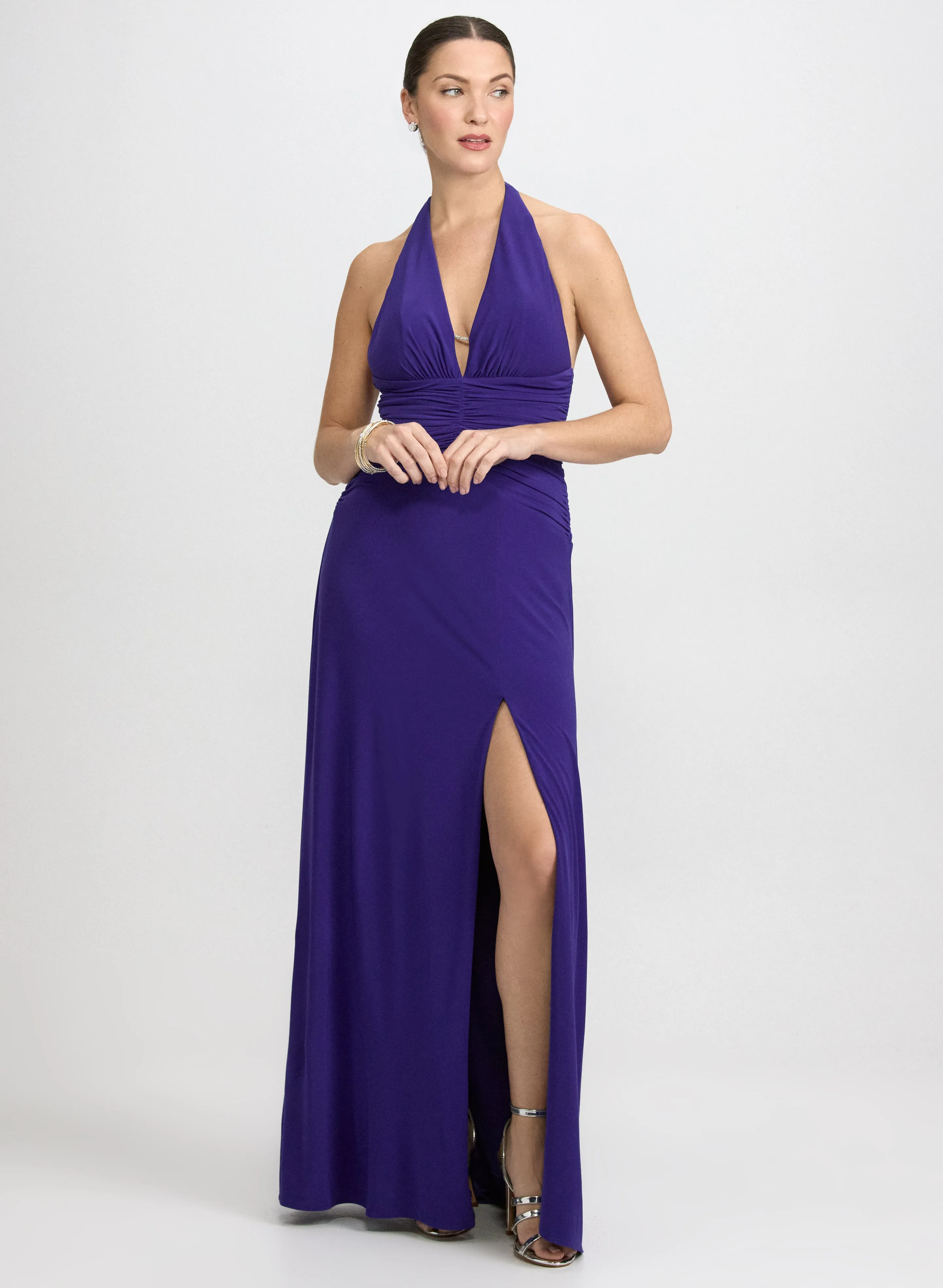 Laura Plunging Halter Neck Dress Laura Plunging Halter Neck Dress - Image 1