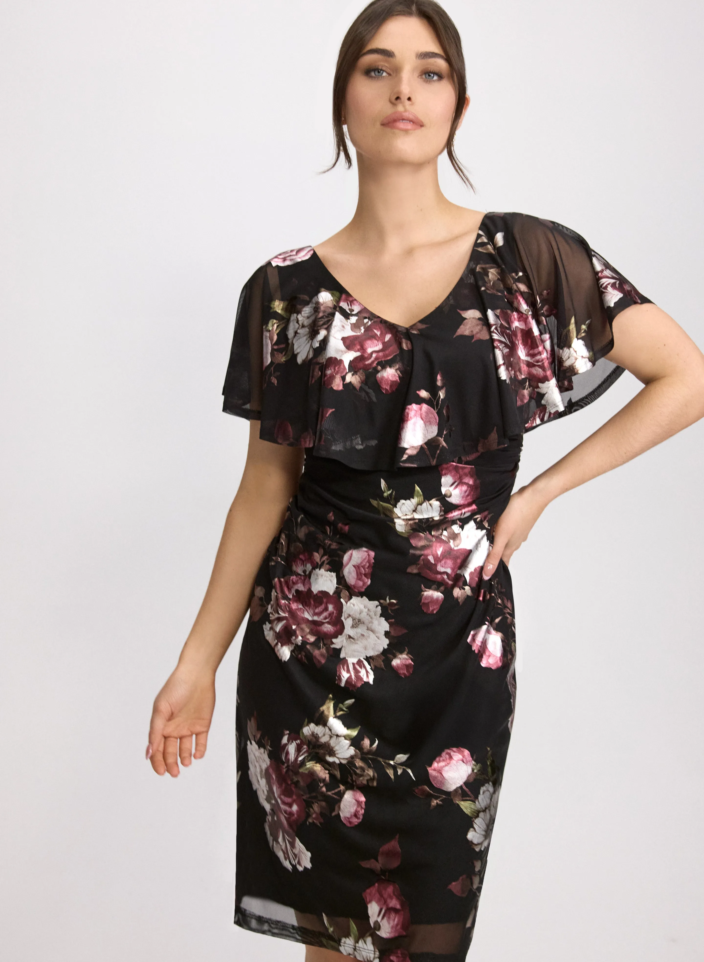 Laura Floral Capelet Dress Laura Floral Capelet Dress - Image 1