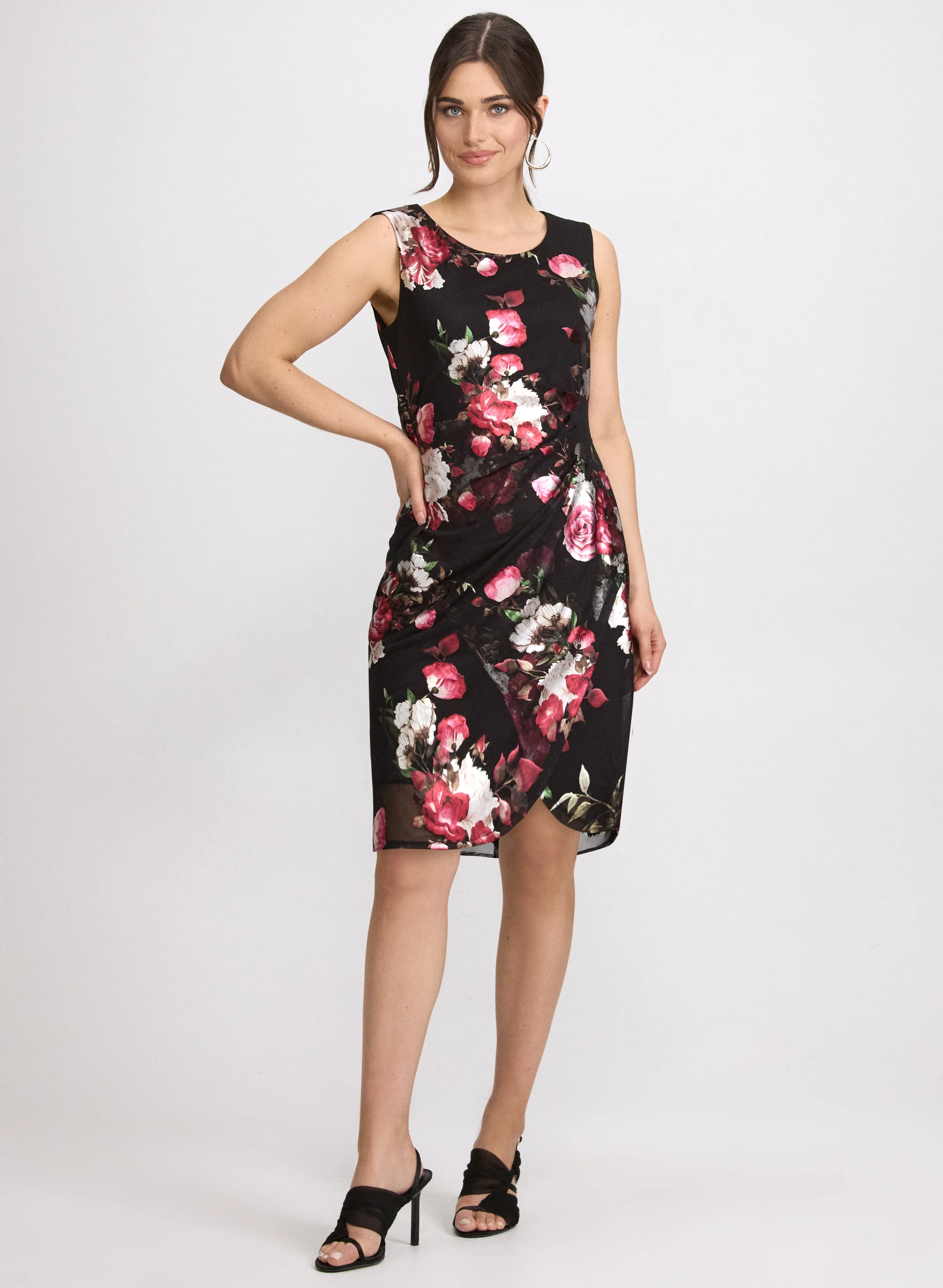 Laura Floral Draped Dress Laura Floral Draped Dress - Image 1