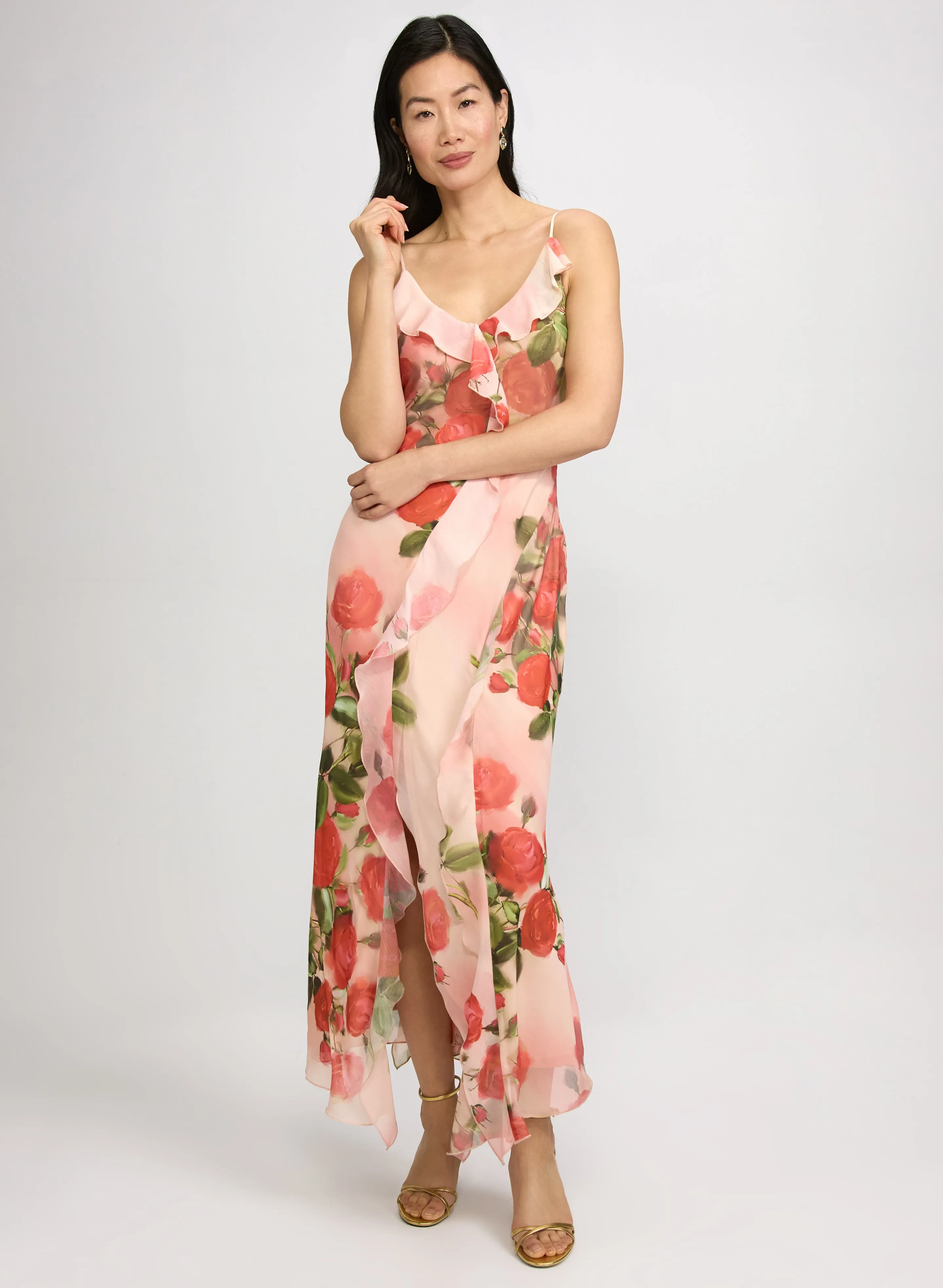 Laura Floral Waterfall Flounce Dress Laura Floral Waterfall Flounce Dress - Image 1