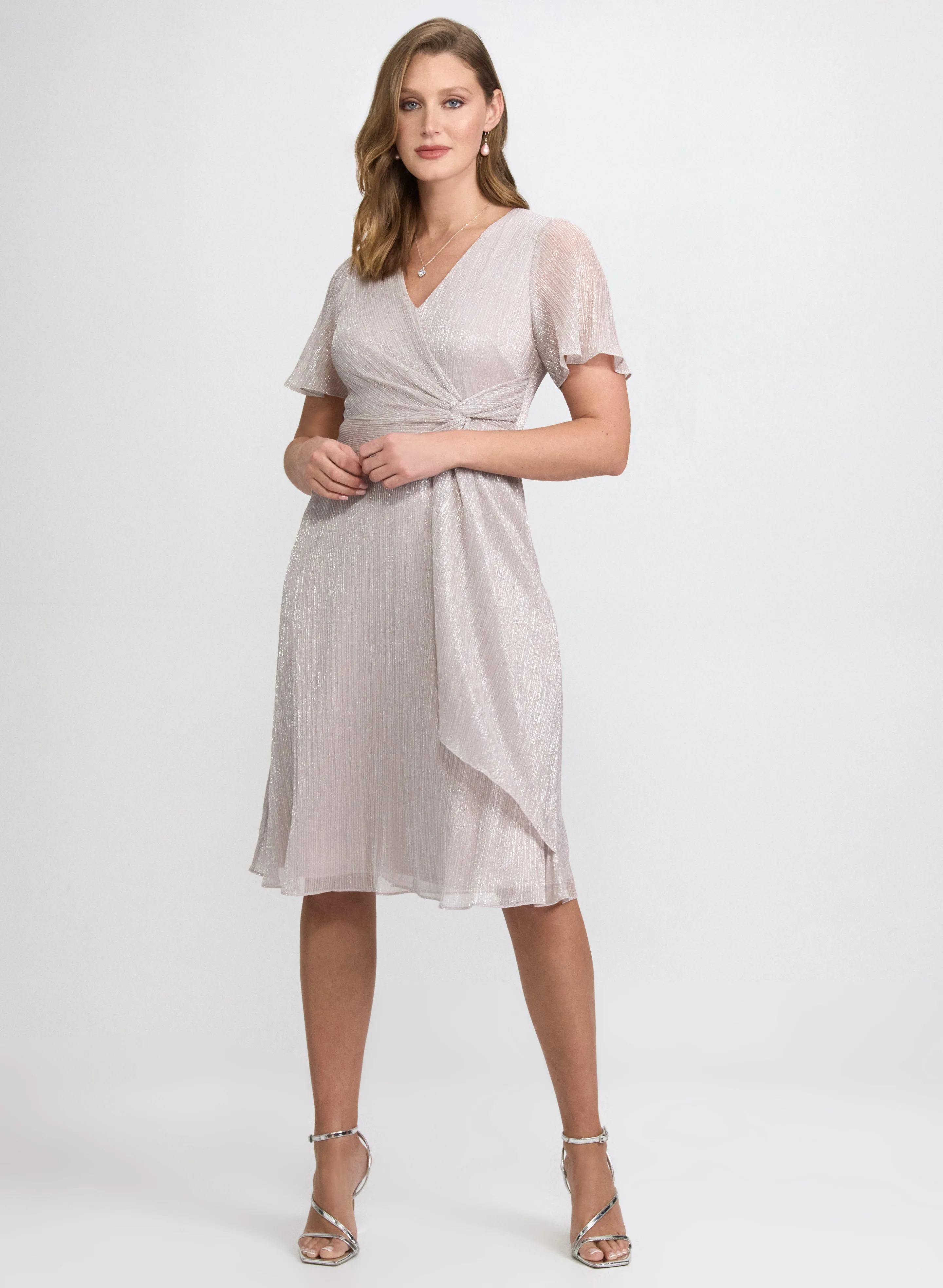 Laura Metallic Plissé Dress Laura Metallic Plissé Dress - Image 1