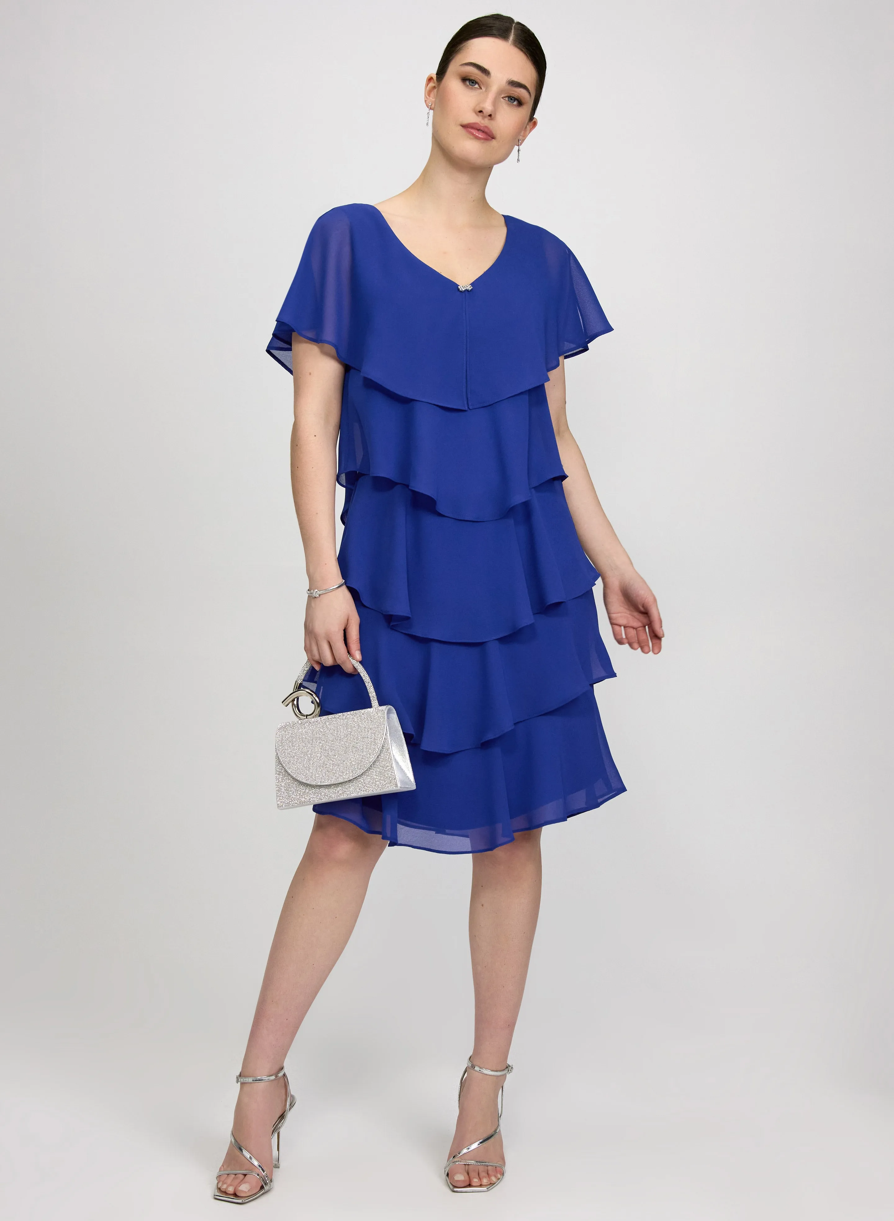 Laura Tiered Capelet Dress Laura Tiered Capelet Dress - Image 1