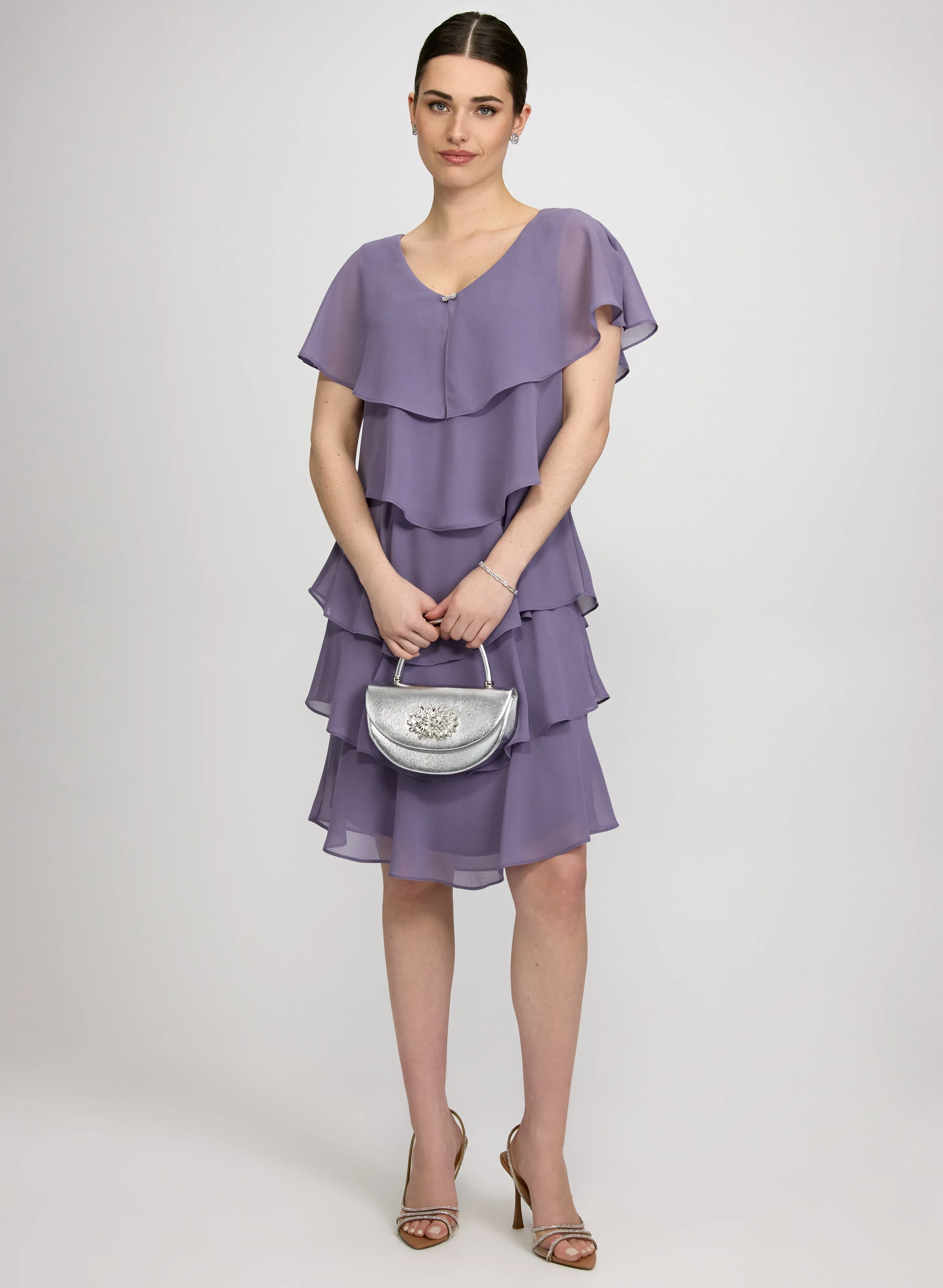 Laura Tiered Capelet Dress Laura Tiered Capelet Dress - Image 1