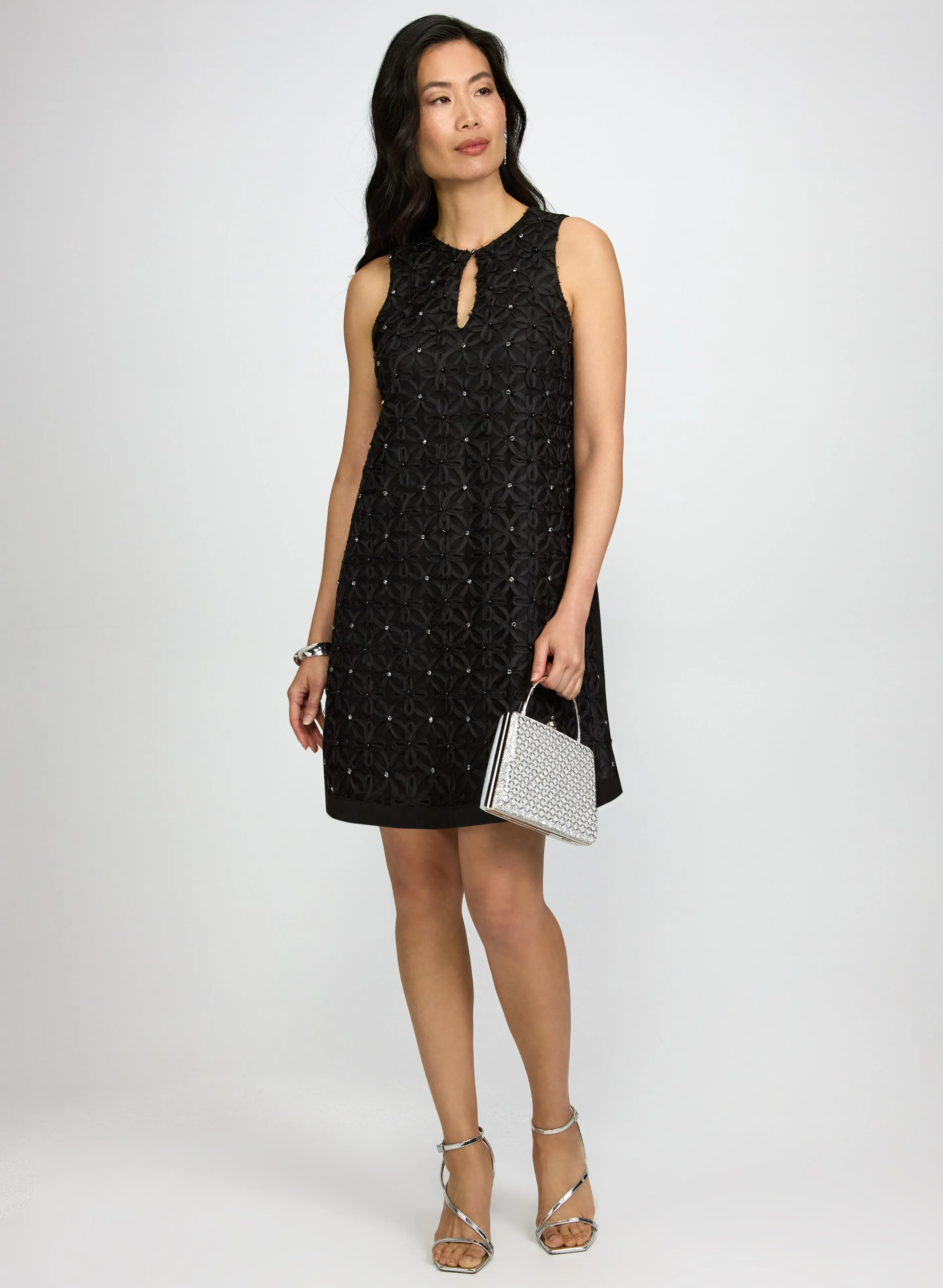 Laura Floral Pattern & Rhinestone Dress Laura Floral Pattern & Rhinestone Dress - Image 1