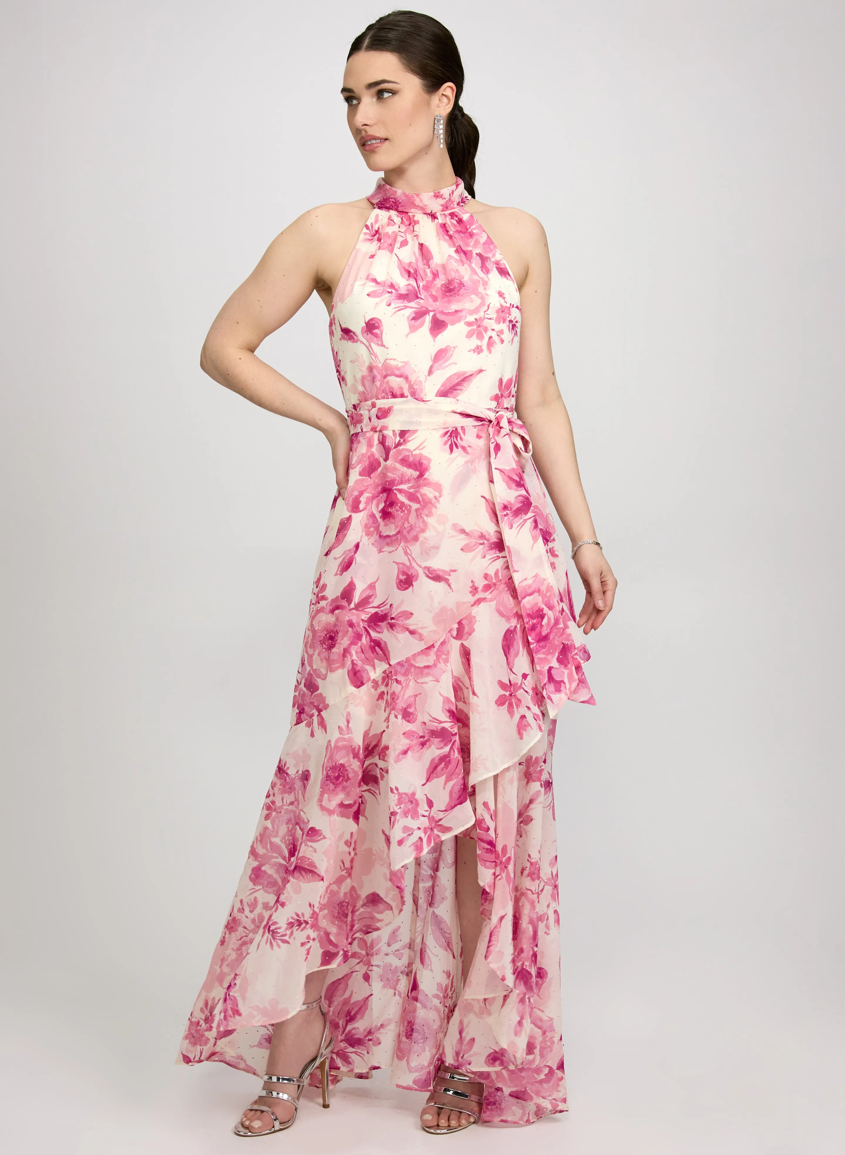 Laura Floral Waterfall Ruffle Dress Laura Floral Waterfall Ruffle Dress - Image 1