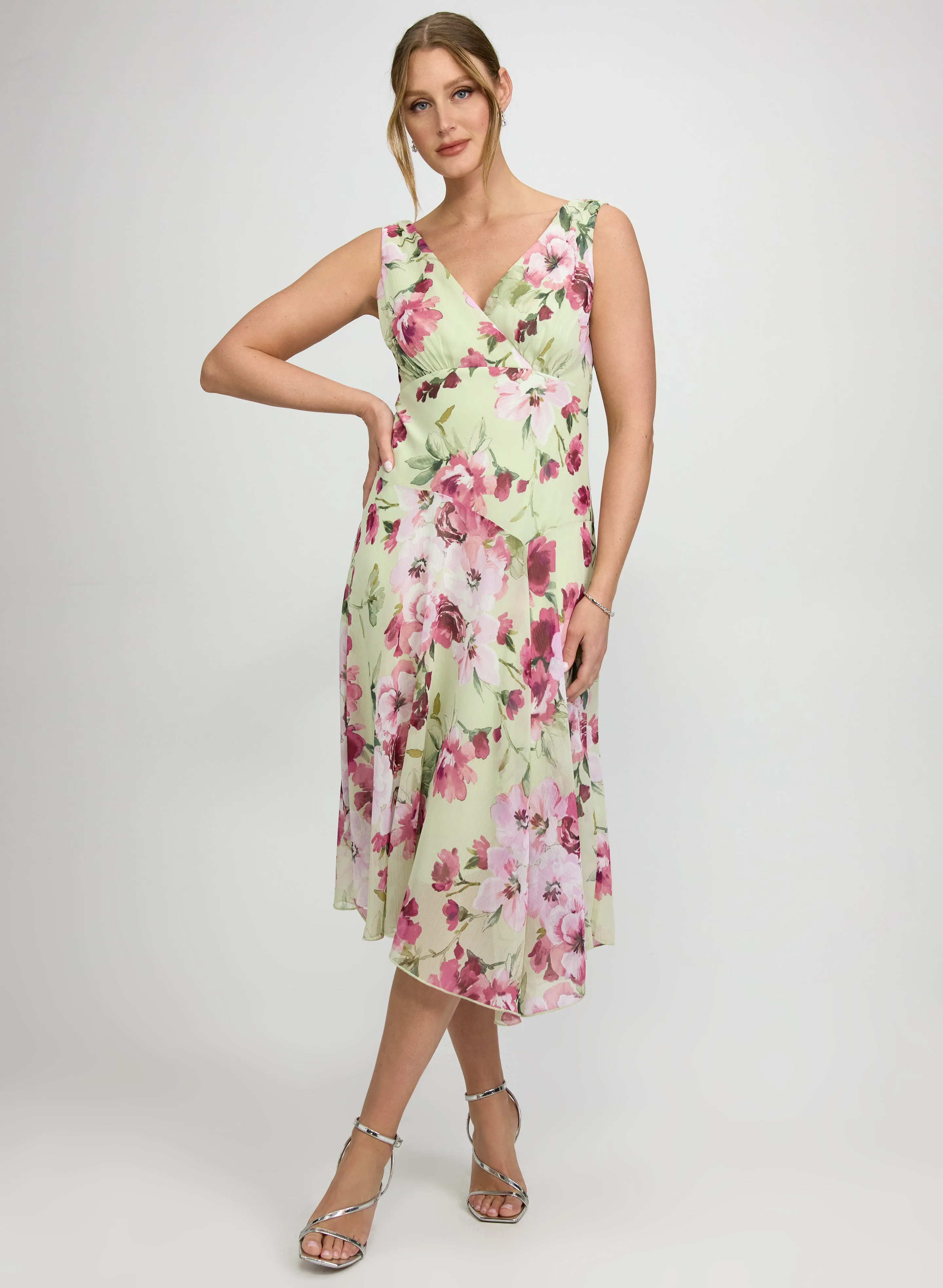 Laura Floral Chiffon Midi Dress Laura Floral Chiffon Midi Dress - Image 1