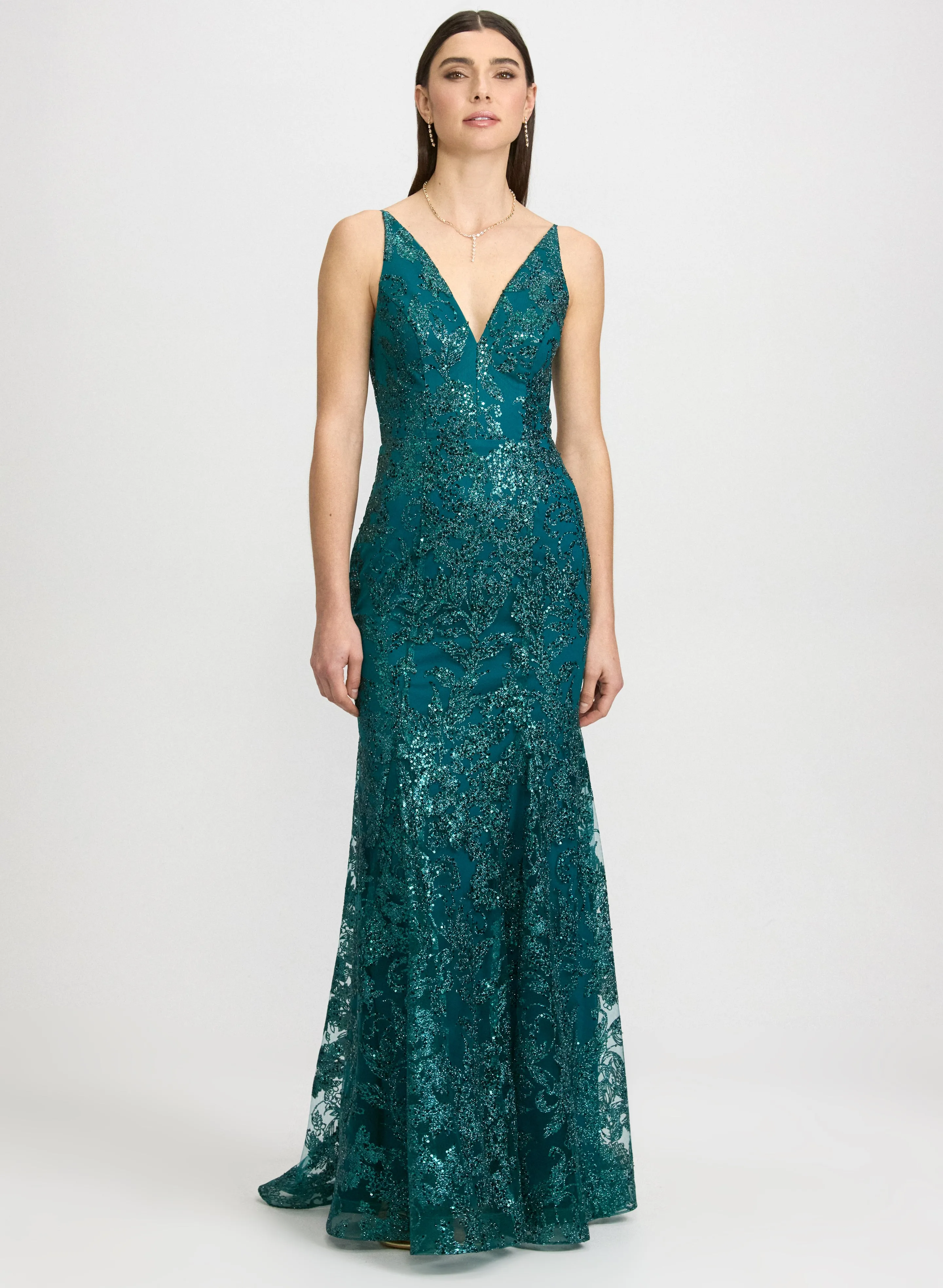 Laura Sequined Floral Dress Laura Sequined Floral Dress - Image 1