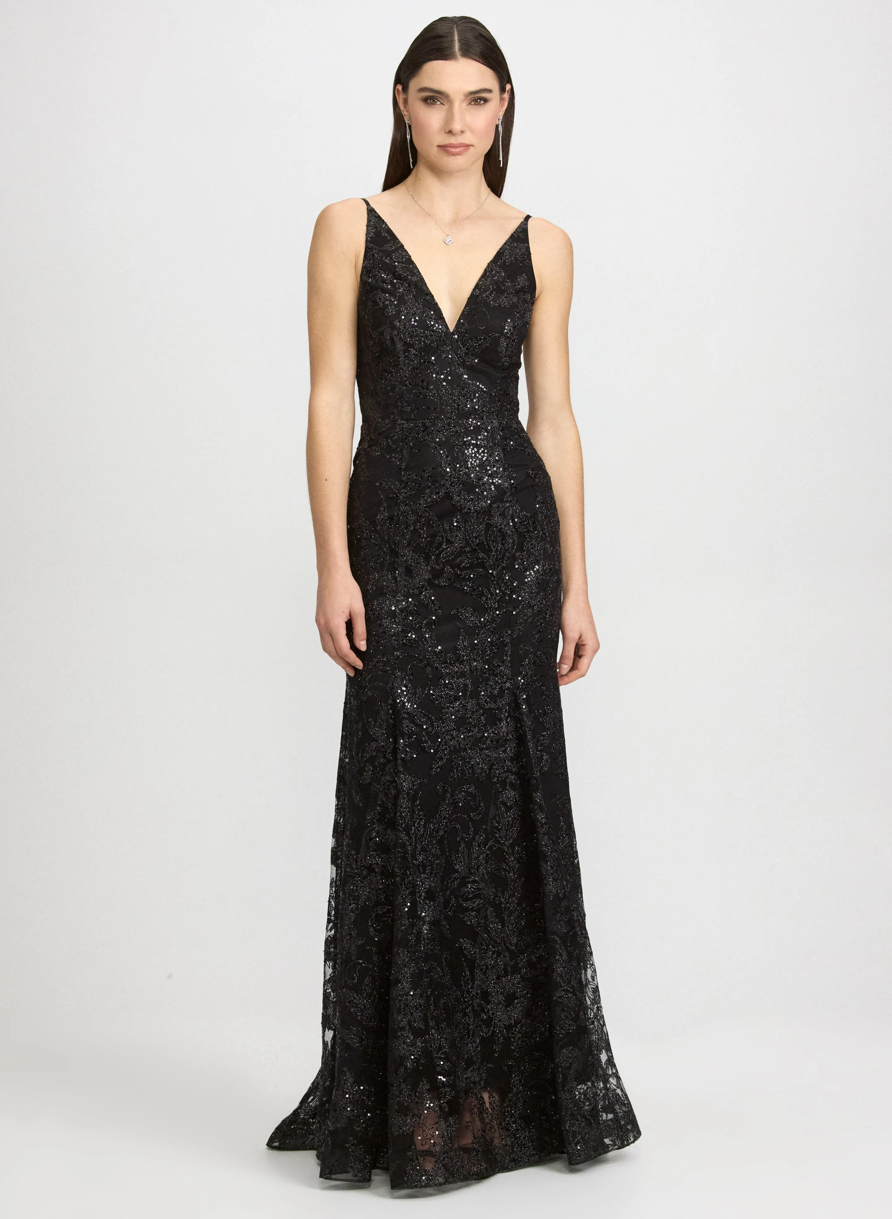 Laura Sequined Floral Dress Laura Sequined Floral Dress - Image 1