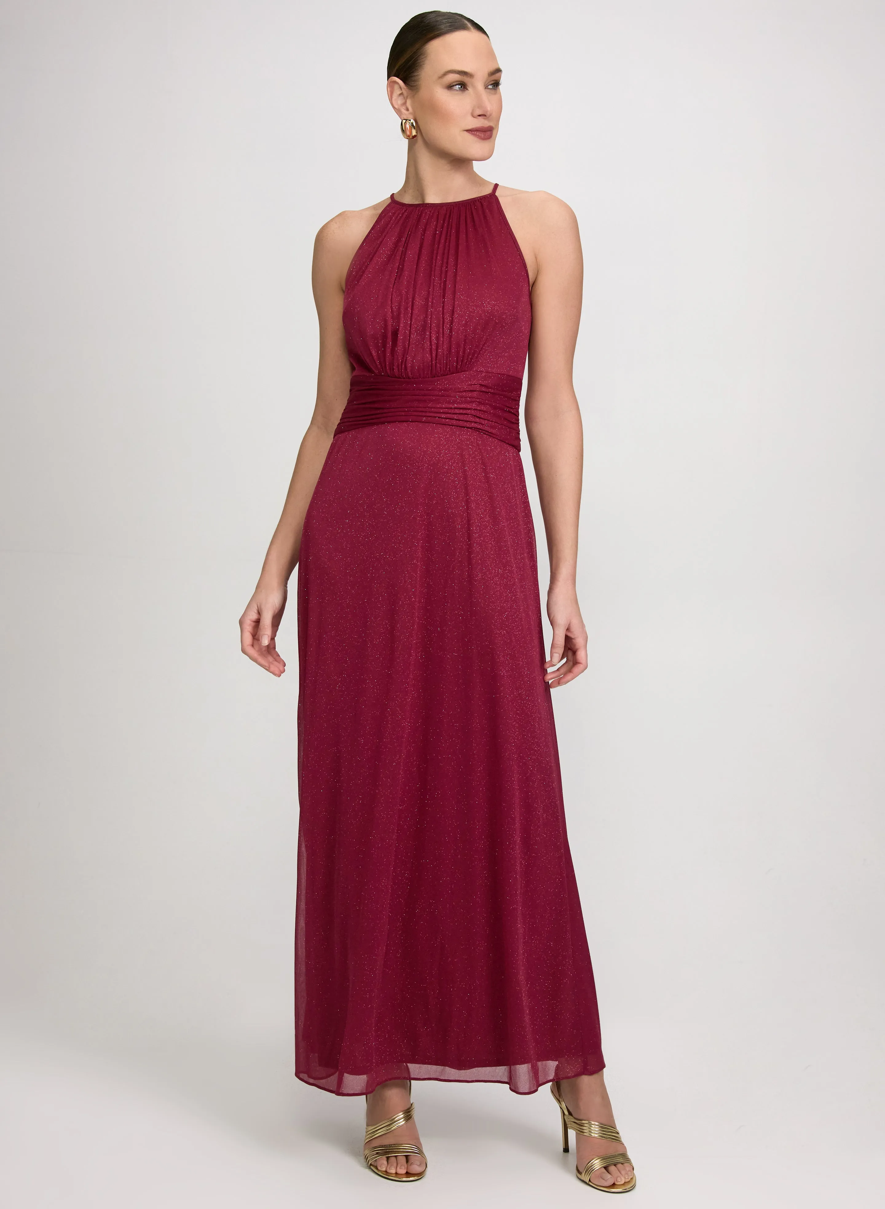 Laura Glitter Halter Neck Dress Laura Glitter Halter Neck Dress - Image 1