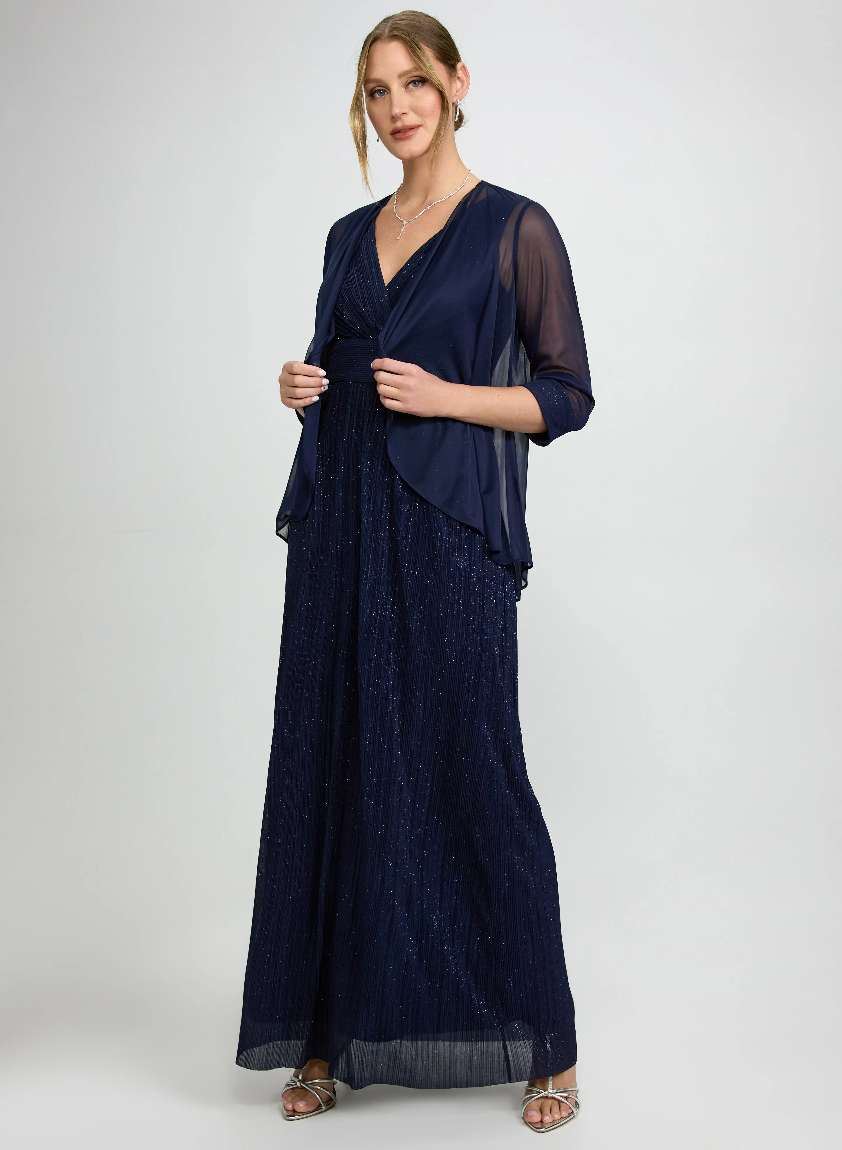 Laura Glitter Dress & Chiffon Jacket Set Laura Glitter Dress & Chiffon Jacket Set - Image 1