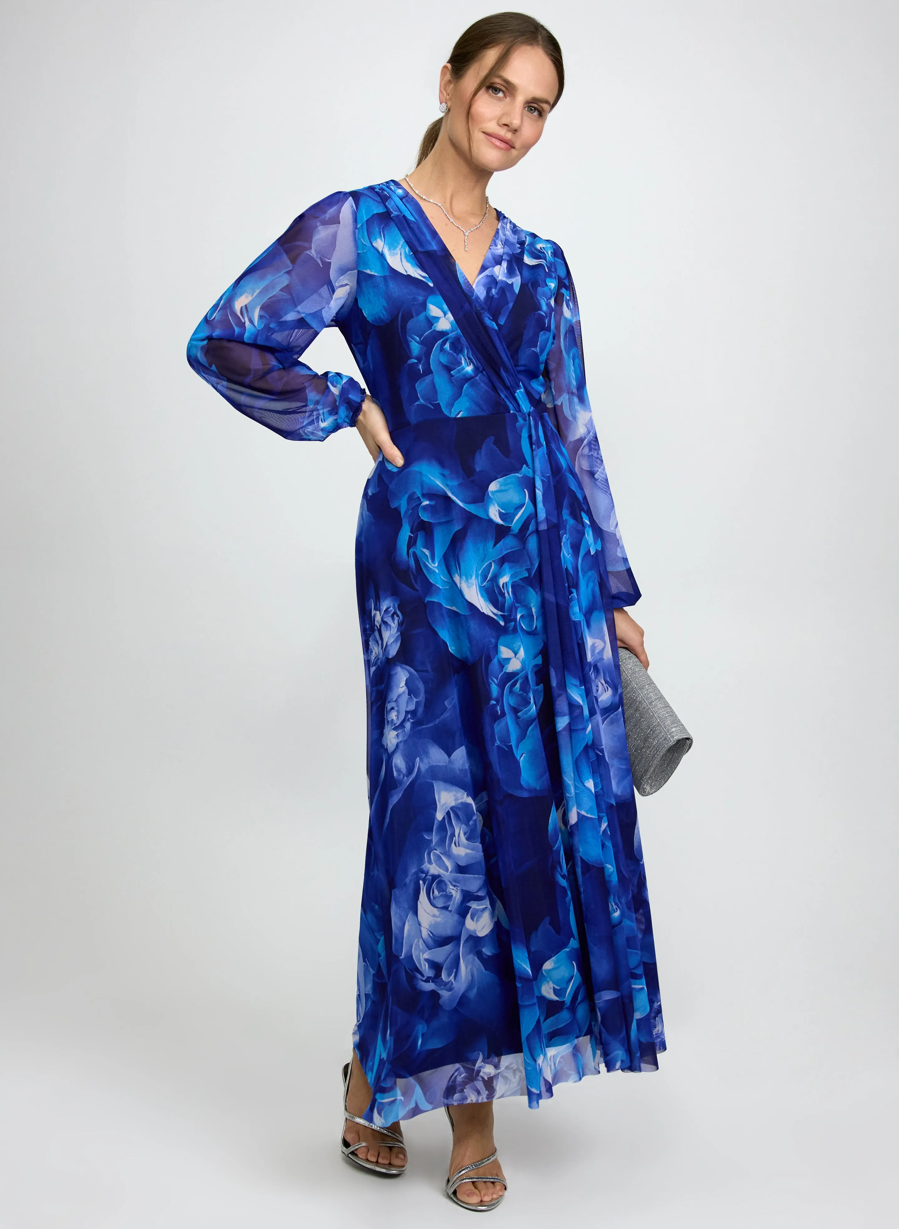 Laura Floral Print Mesh Dress Laura Floral Print Mesh Dress - Image 1