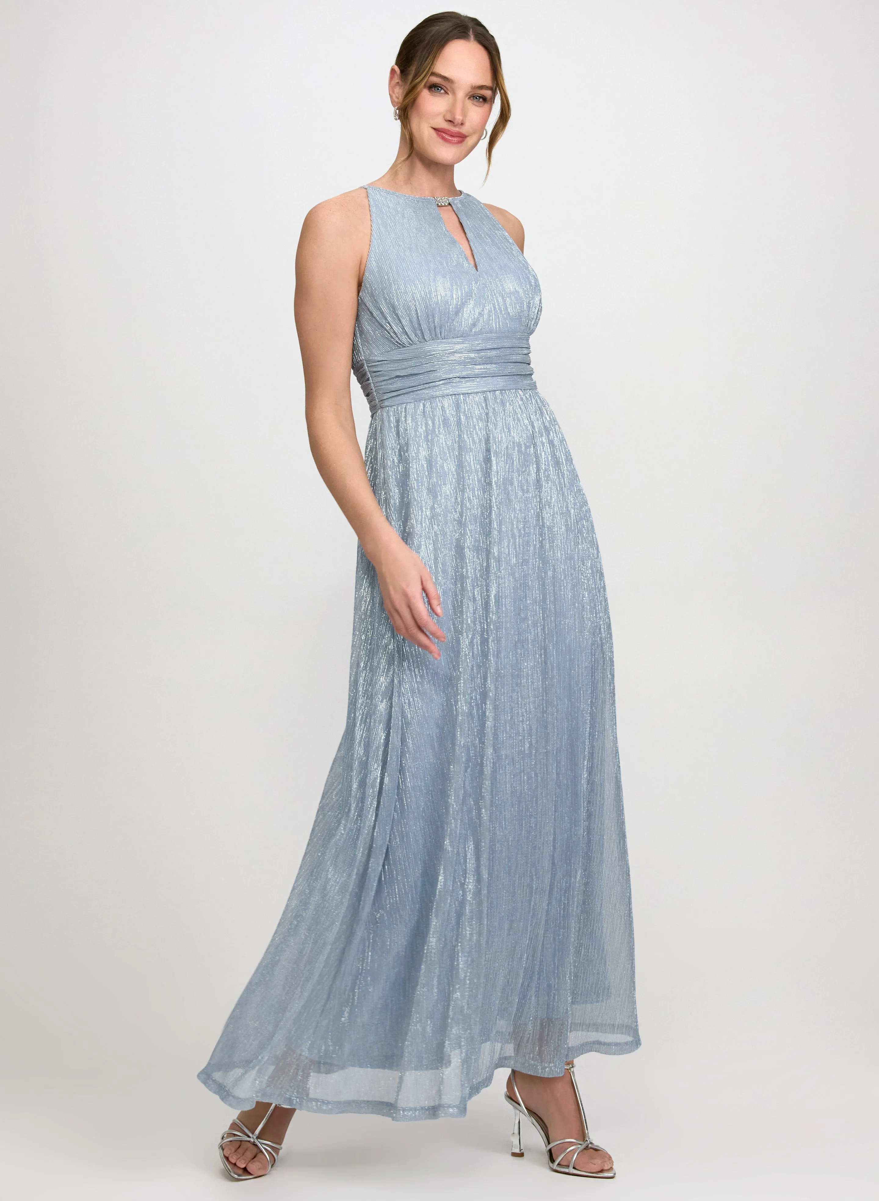 Laura Pleated Metallic Dress Laura Pleated Metallic Dress - Image 1