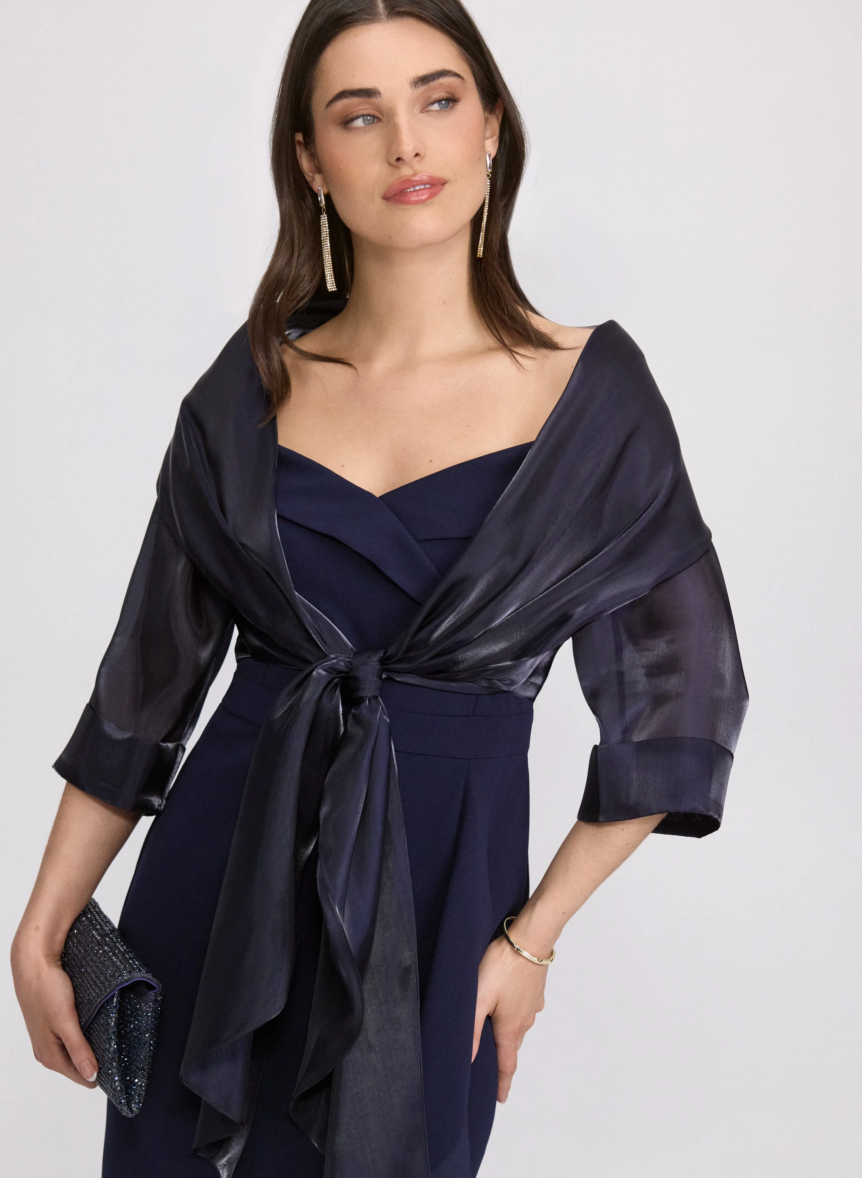 Laura Organza Tie-Front Bolero Laura Organza Tie-Front Bolero - Image 1