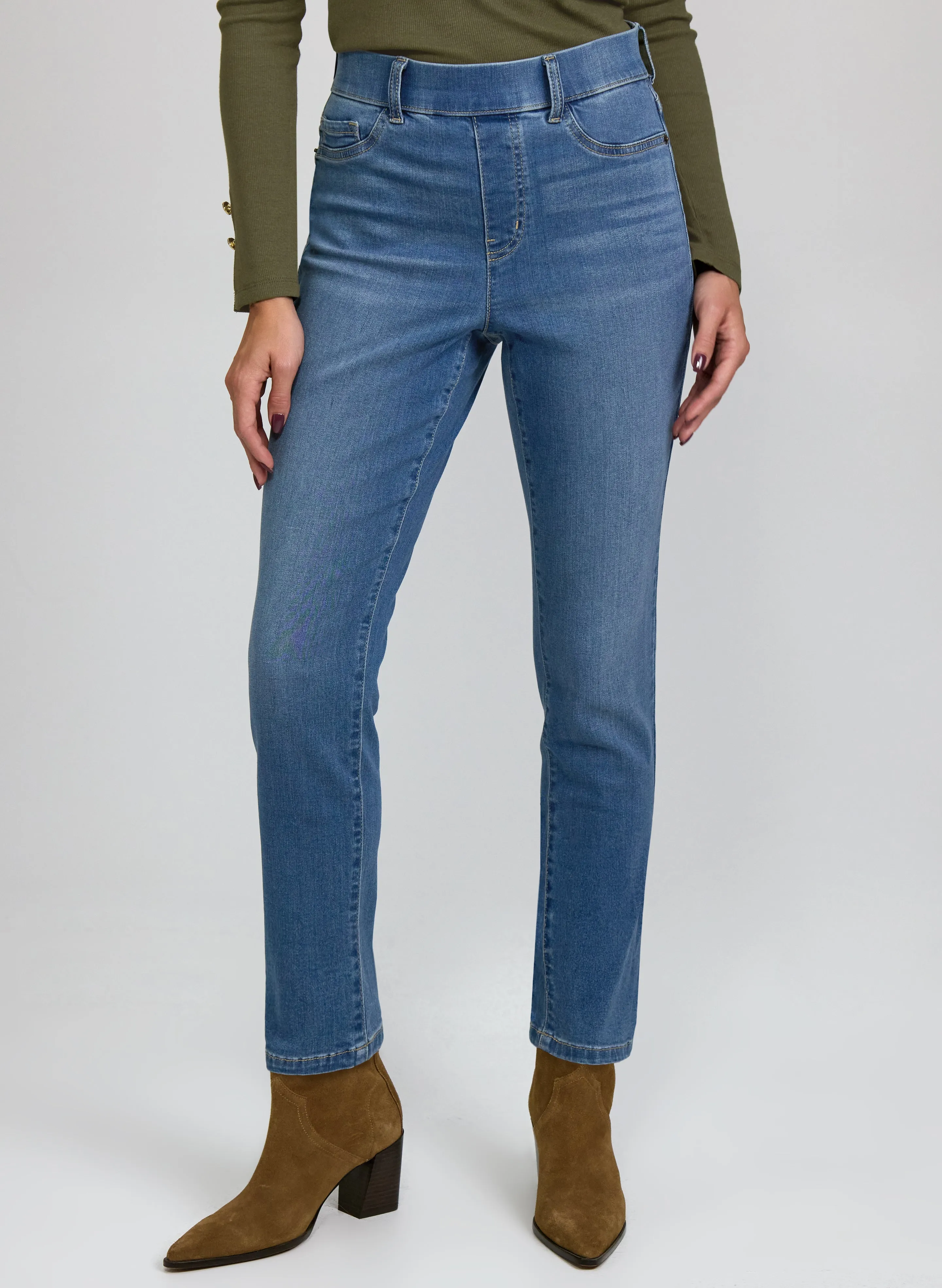 Laura Slim-Leg Pull-On Jeans Laura Slim-Leg Pull-On Jeans - Image 1