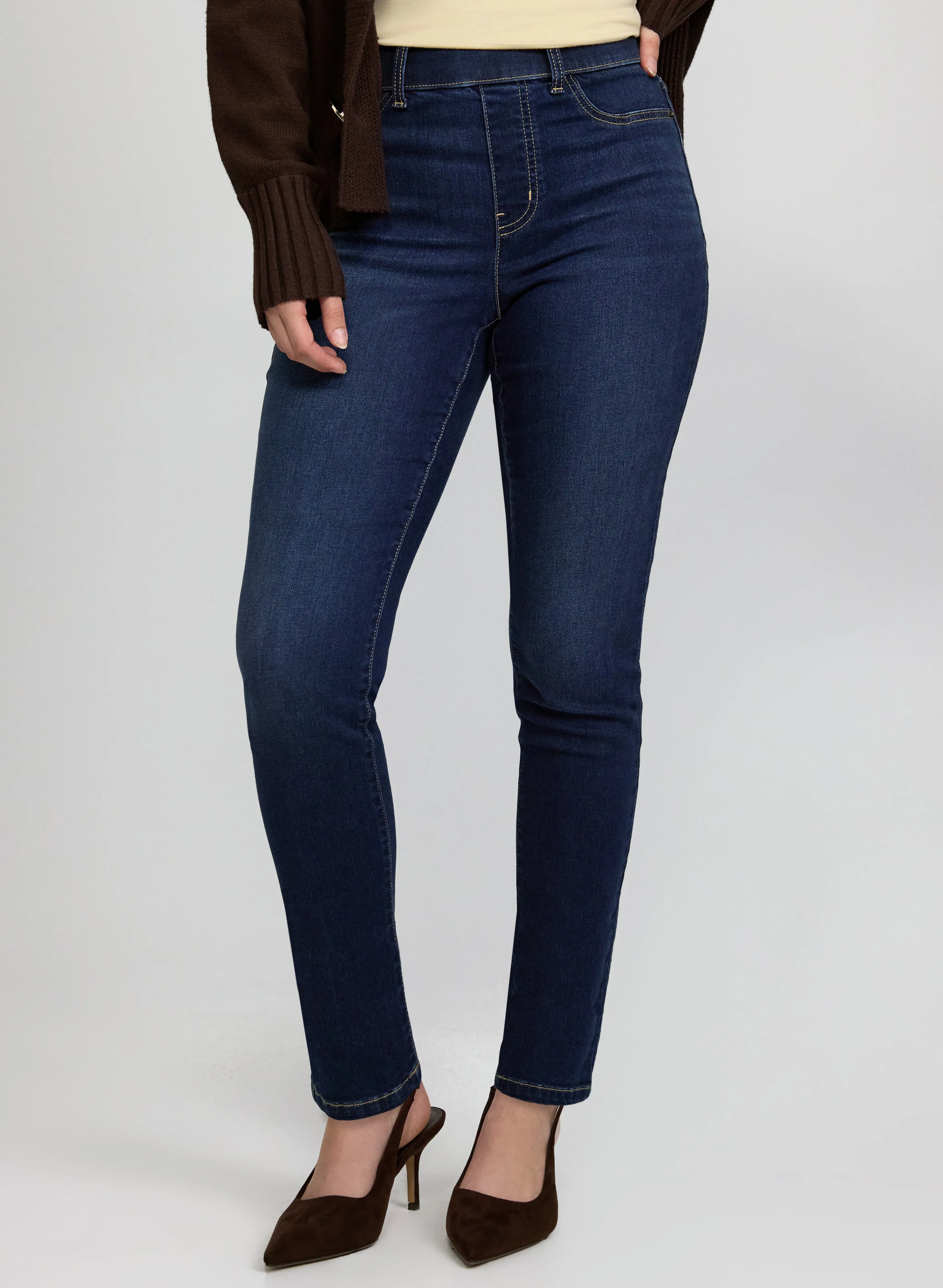 Laura Slim-Leg Pull-On Jeans Laura Slim-Leg Pull-On Jeans - Image 1
