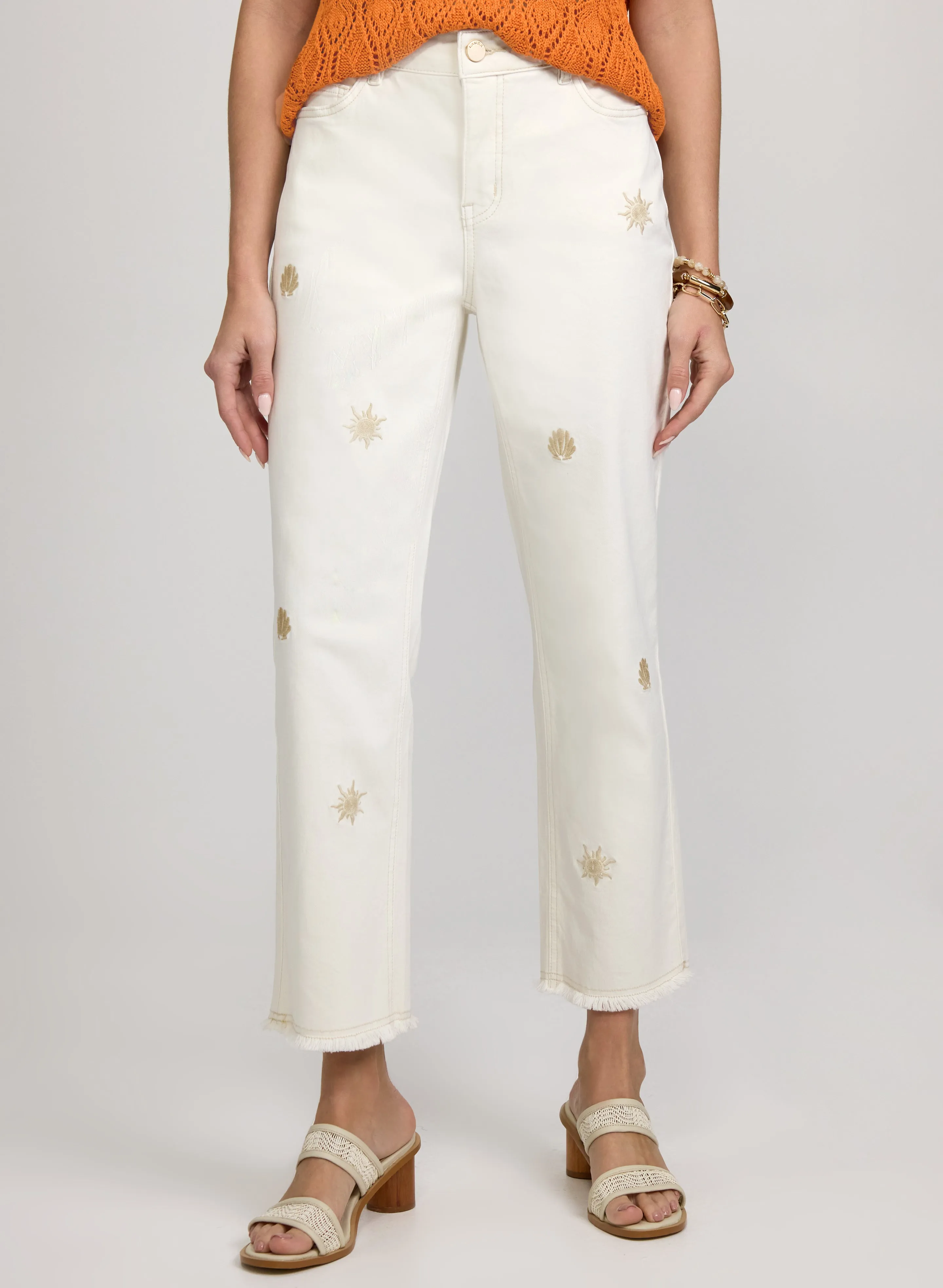 Laura Embroidered Straight-Leg Jeans Laura Embroidered Straight-Leg Jeans - Image 1