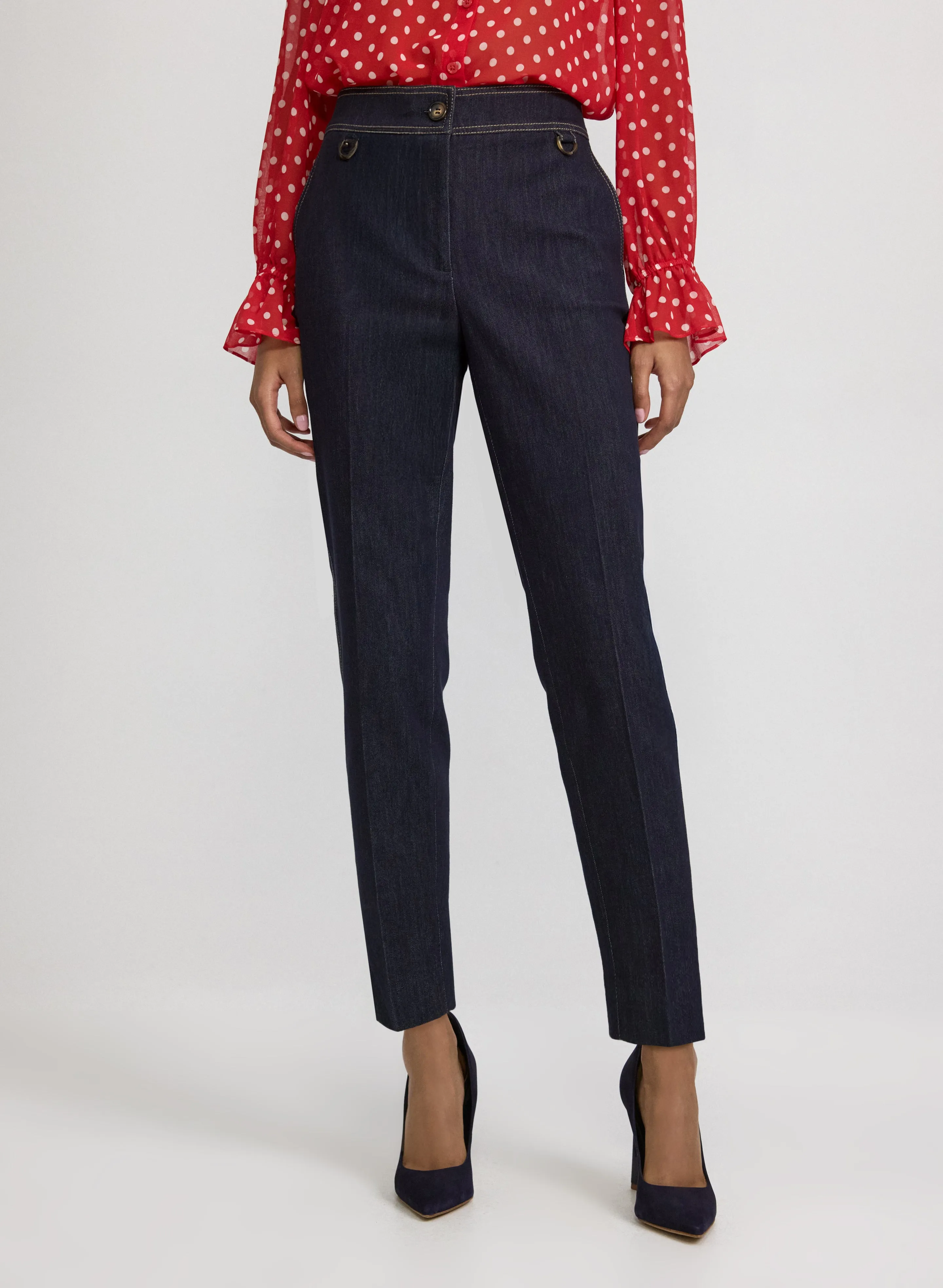 Laura Emma Denim Slim-Leg Pants Laura Emma Denim Slim-Leg Pants - Image 1
