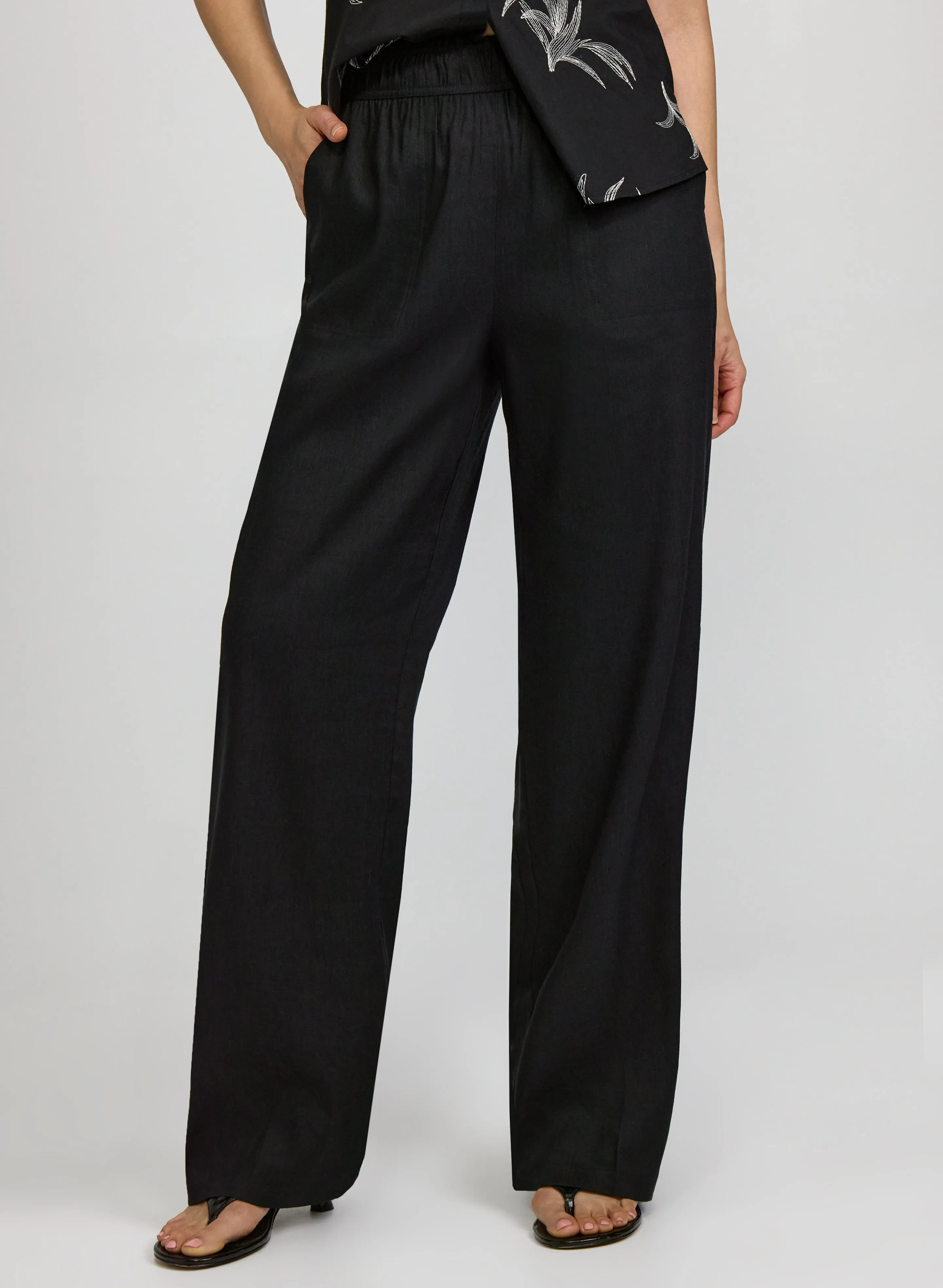 Laura Linen-Blend Wide-Leg Pants Laura Linen-Blend Wide-Leg Pants - Image 1