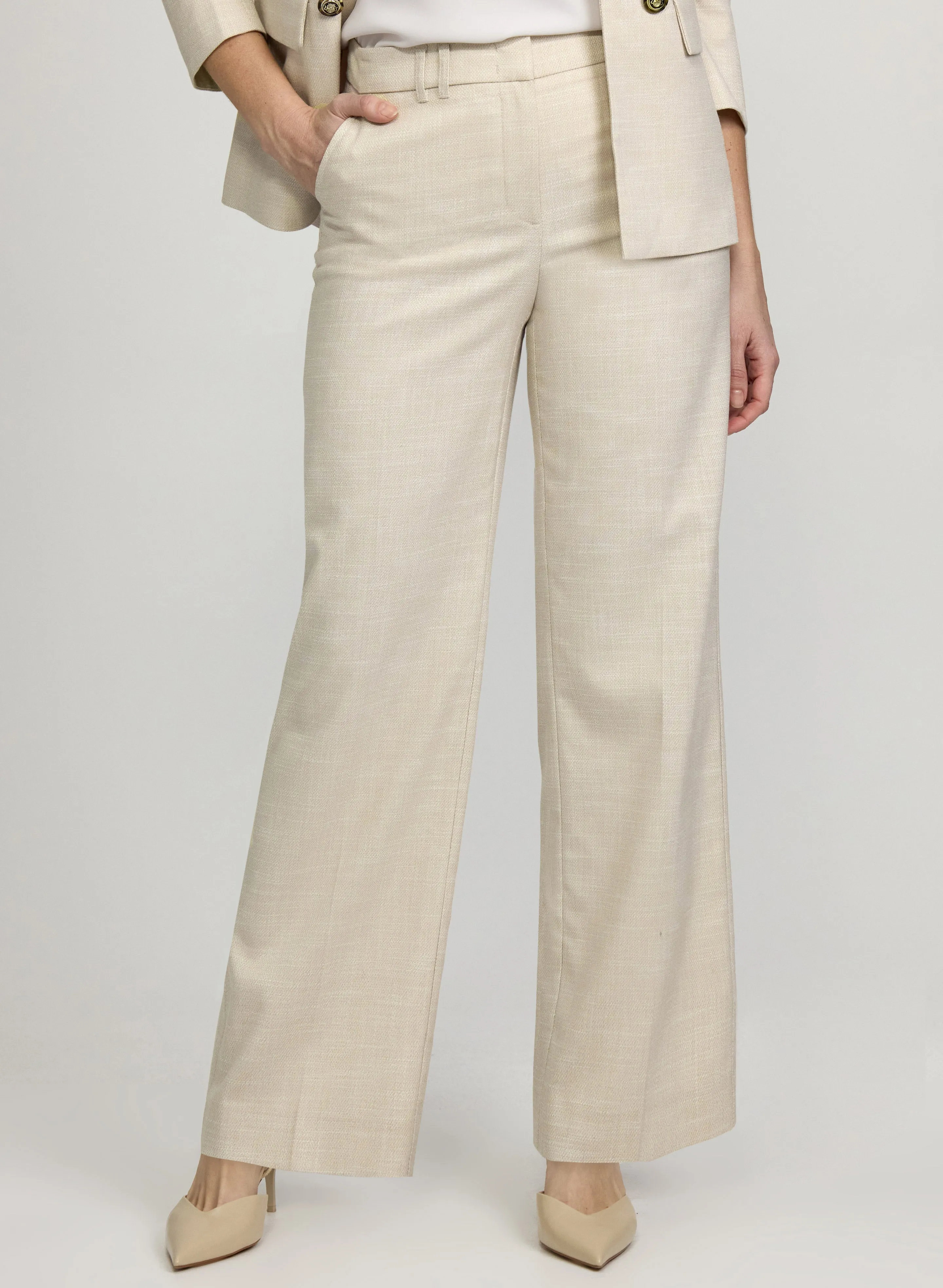 Laura Olivia Heathered Wide-Leg Pants Laura Olivia Heathered Wide-Leg Pants - Image 1