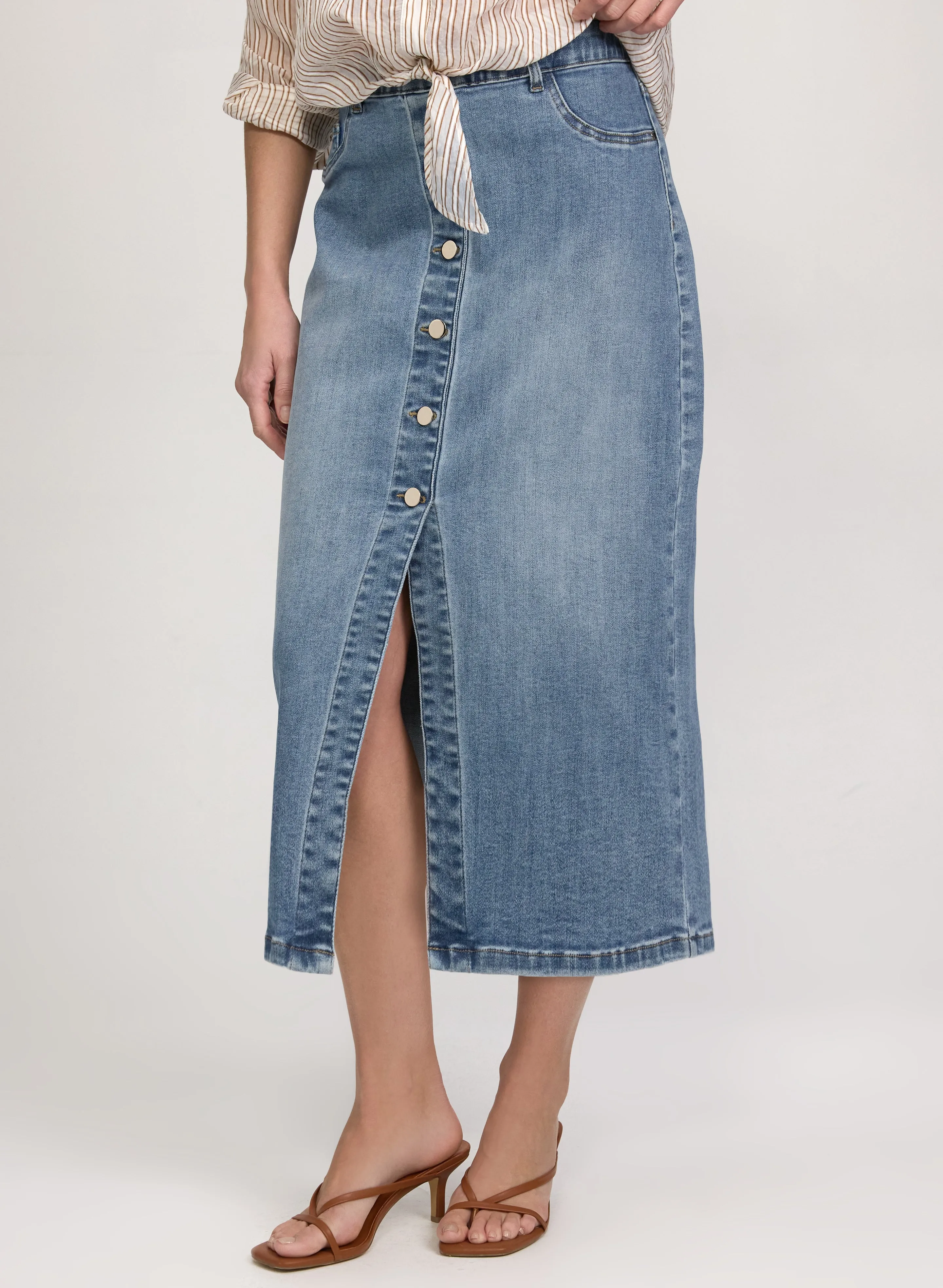 Laura Denim Midi Skirt Laura Denim Midi Skirt - Image 1