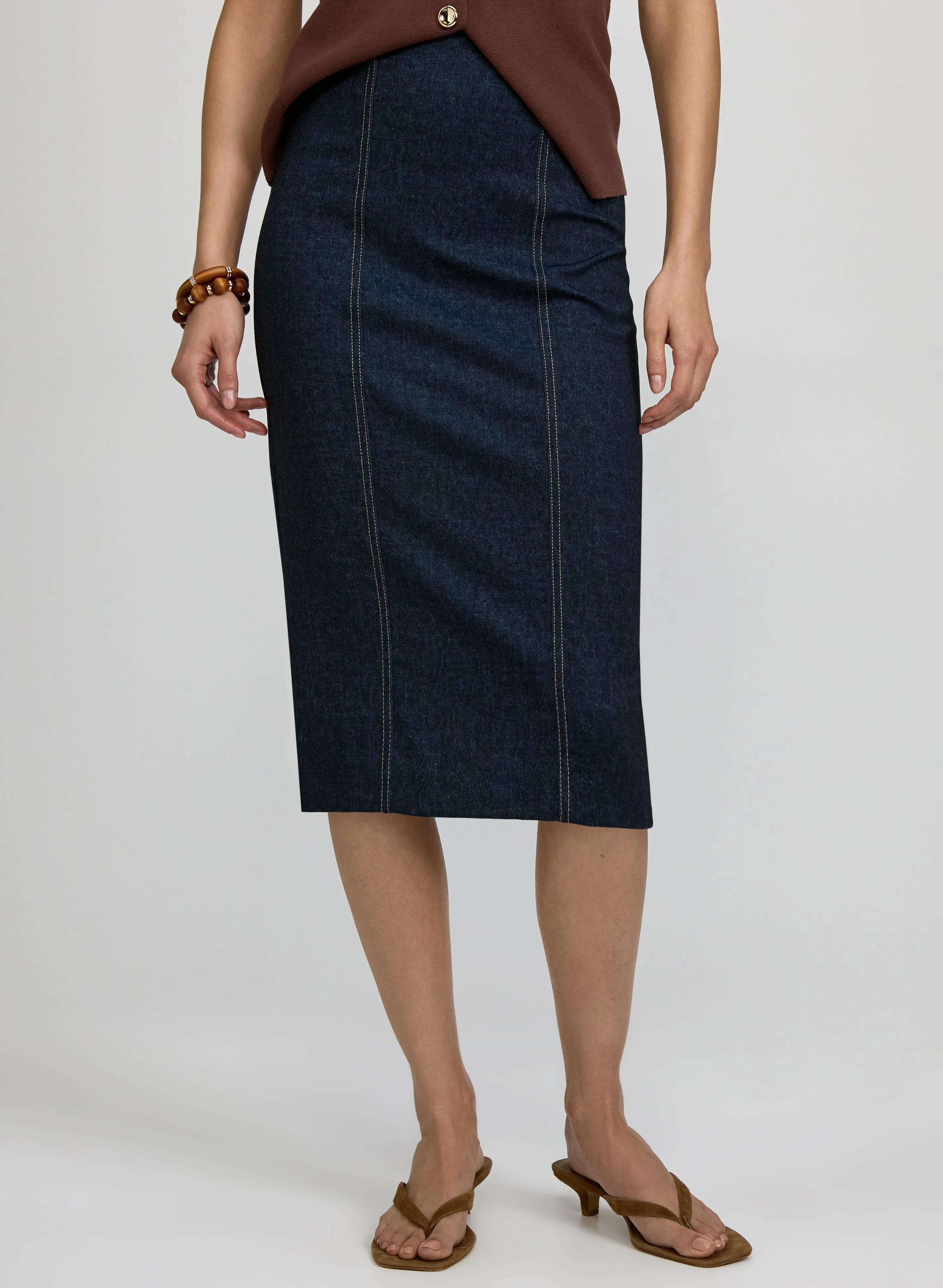 Laura Topstitch Pencil Skirt Laura Topstitch Pencil Skirt - Image 1