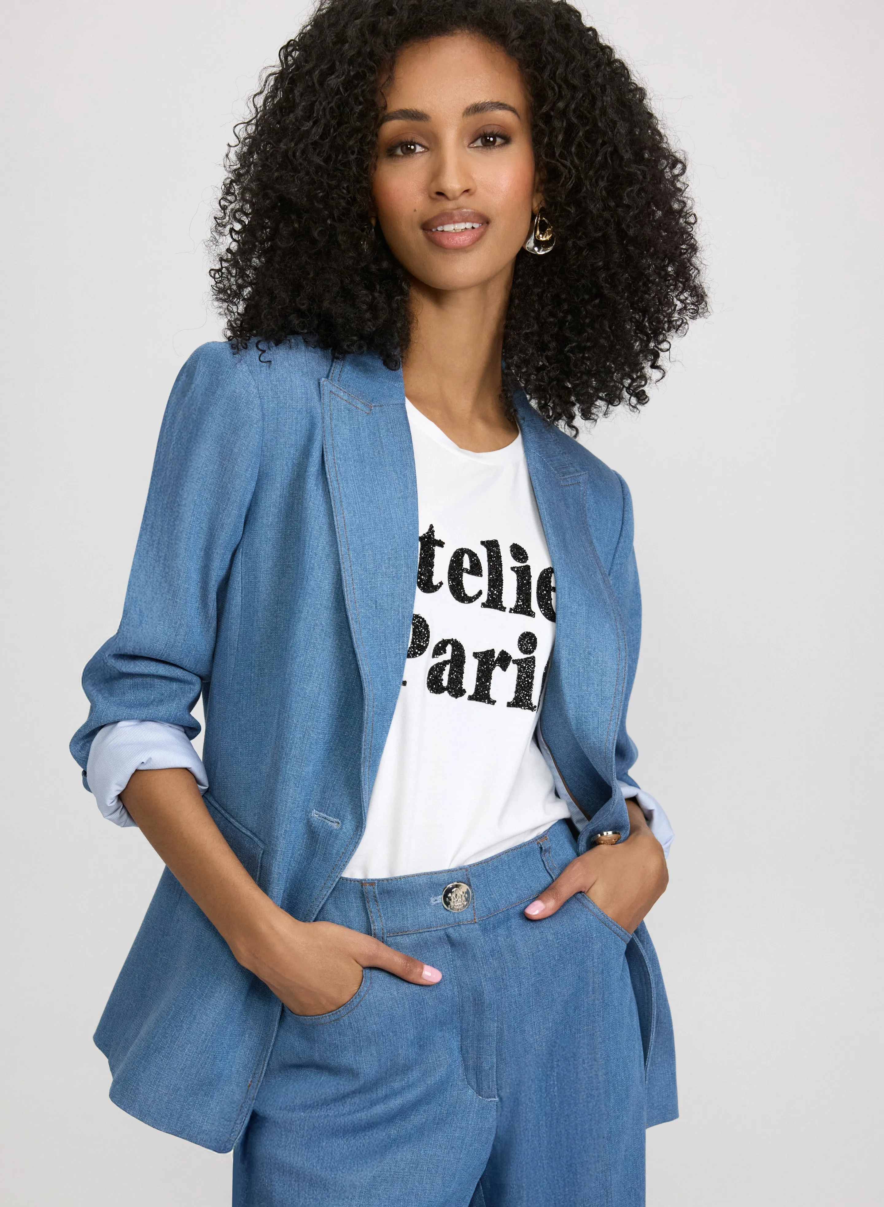 Laura Lyocell-Denim Blazer Laura Lyocell-Denim Blazer - Image 1