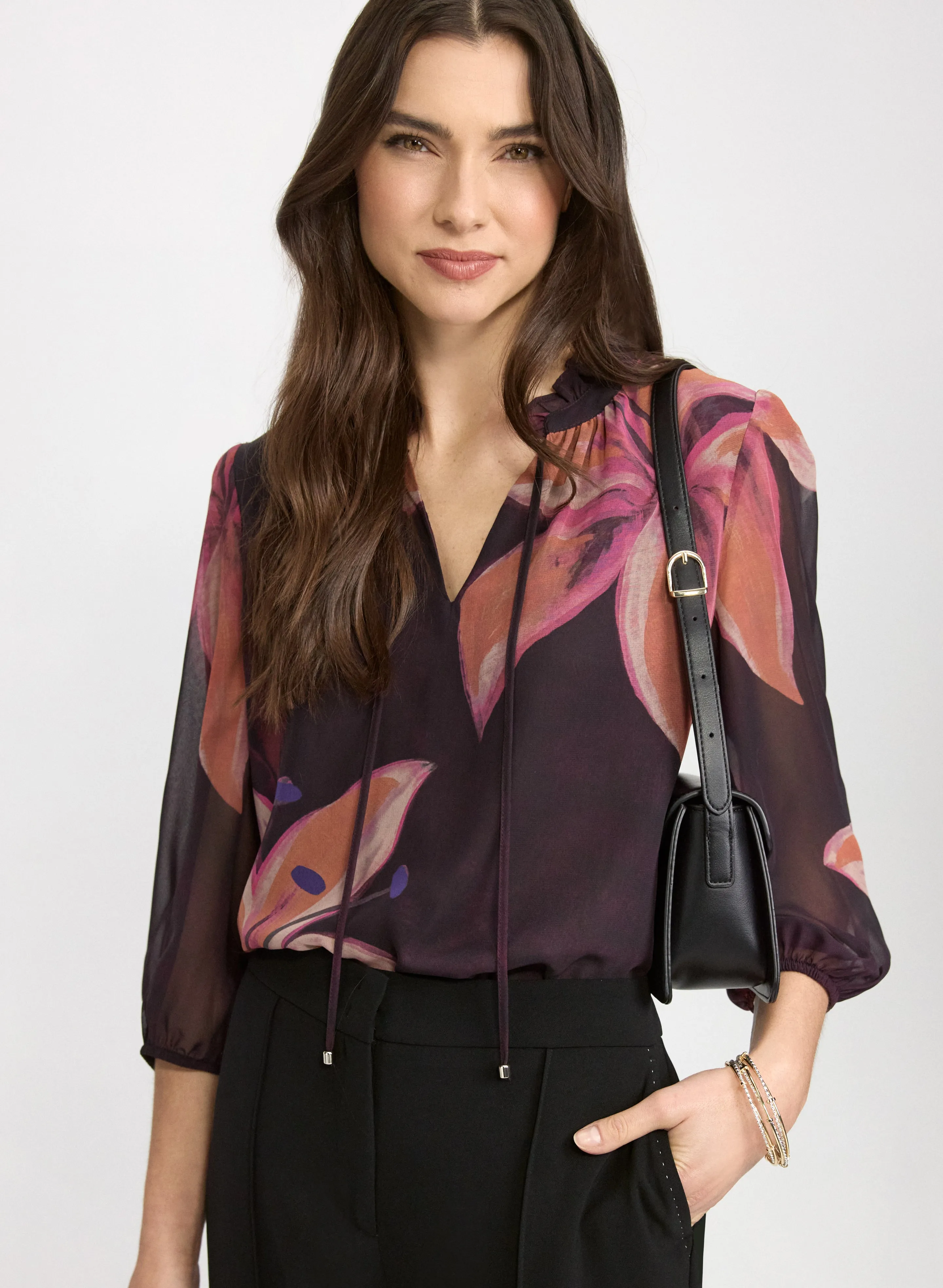 Laura Floral Chiffon Blouse Laura Floral Chiffon Blouse - Image 1