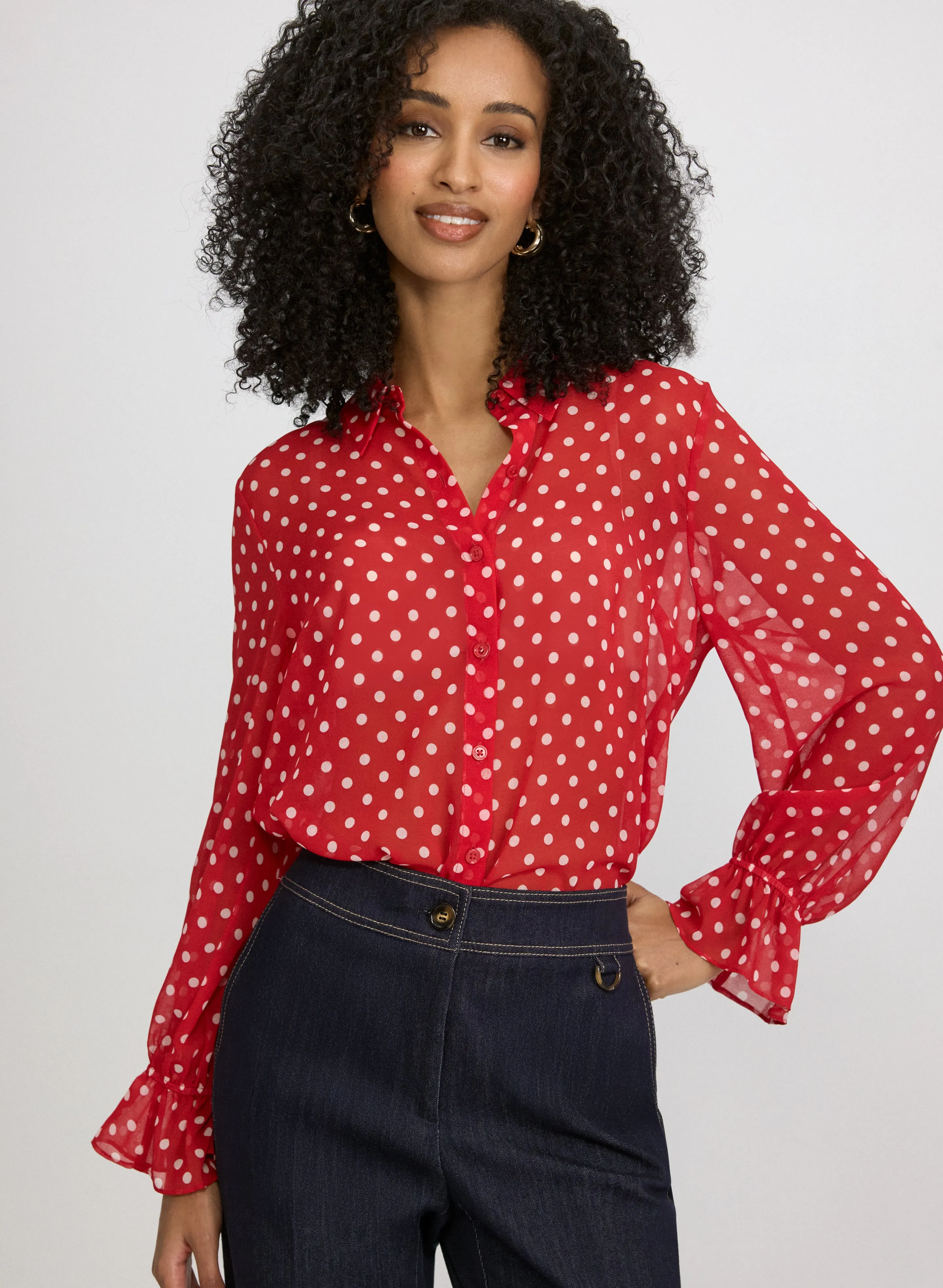 Laura Polka Dot Print Blouse Laura Polka Dot Print Blouse - Image 1