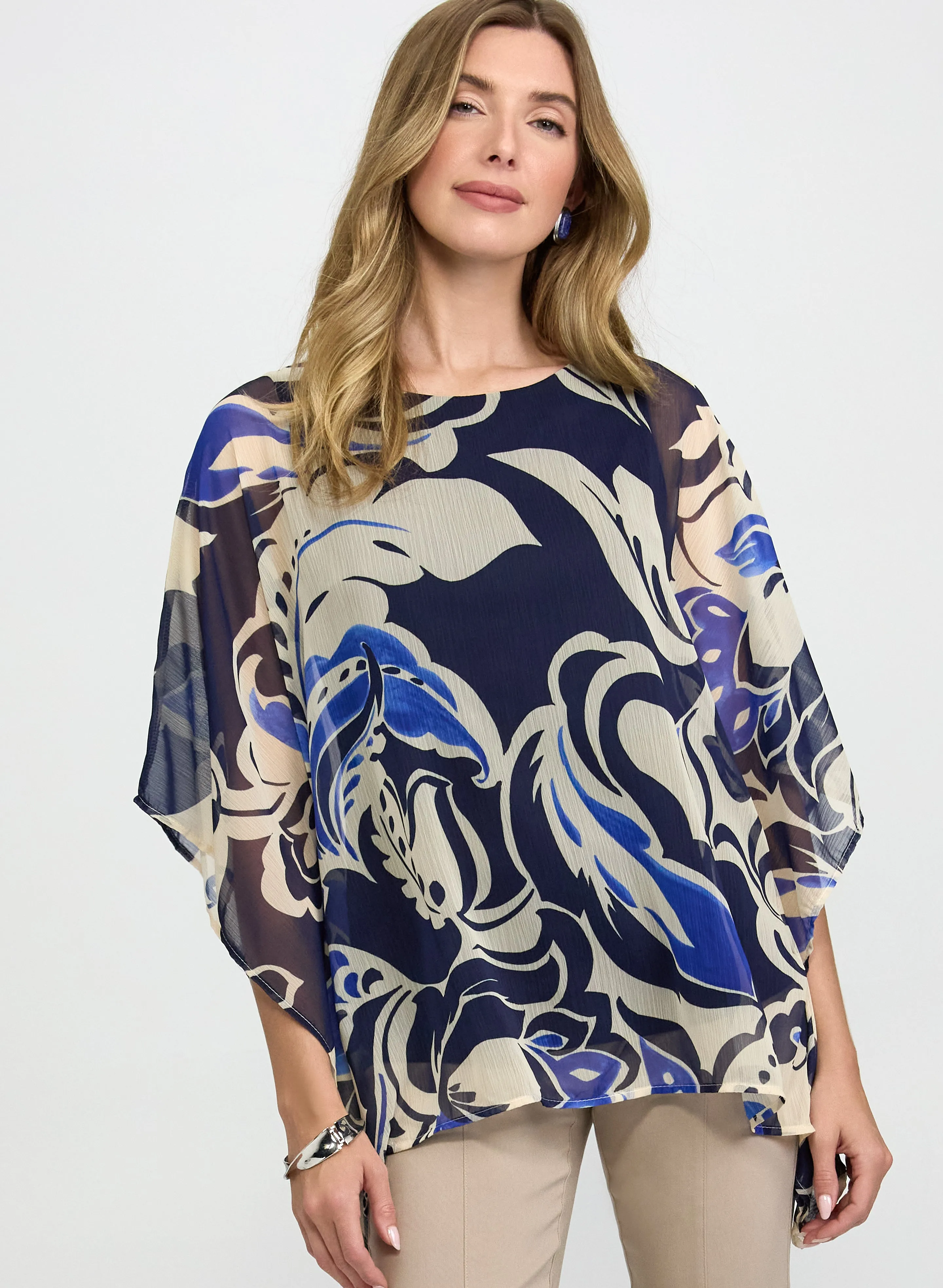 Laura Leaf Print Chiffon Blouse Laura Leaf Print Chiffon Blouse - Image 1