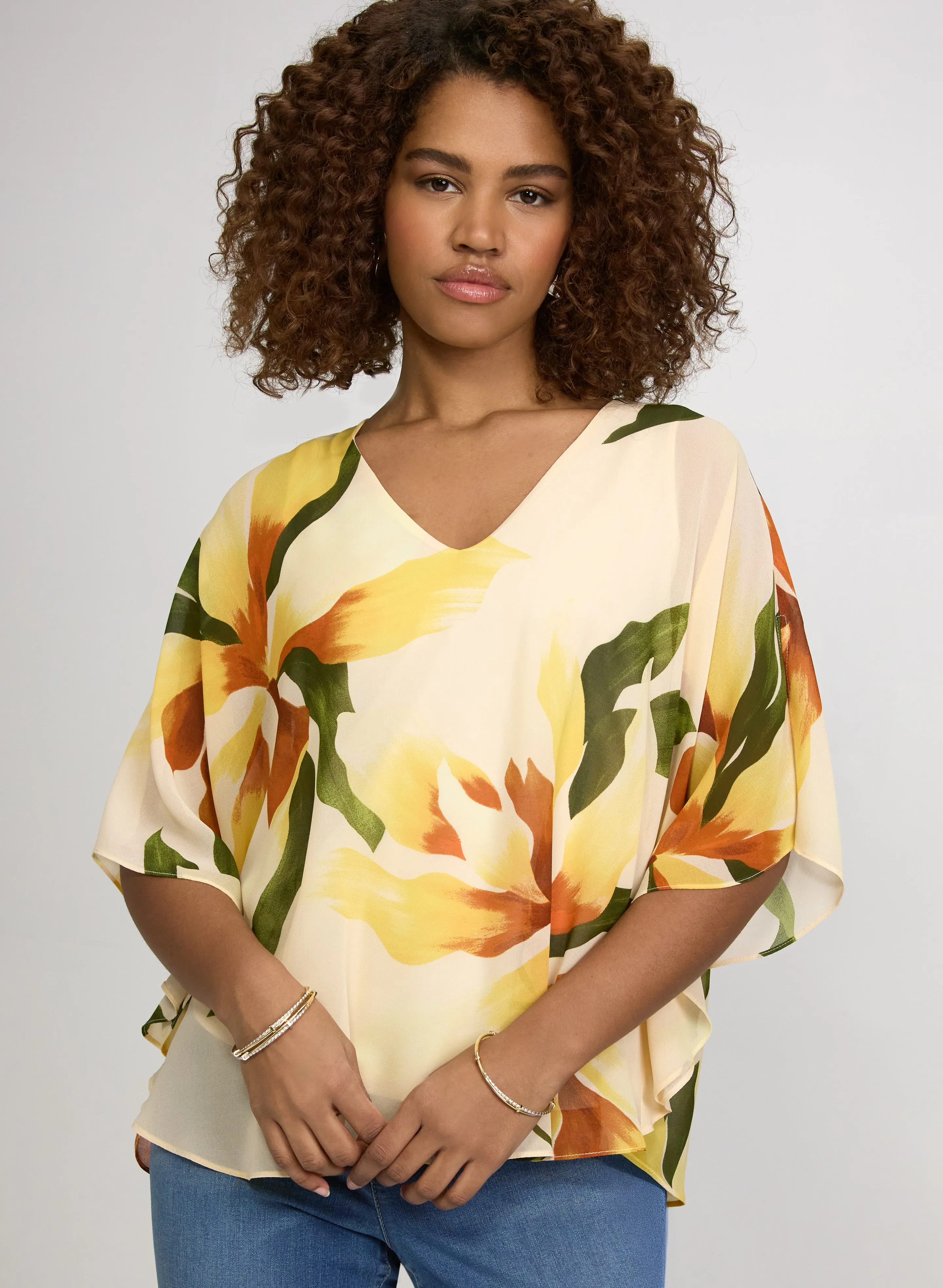 Laura Lily Print Chiffon Blouse Laura Lily Print Chiffon Blouse - Image 1