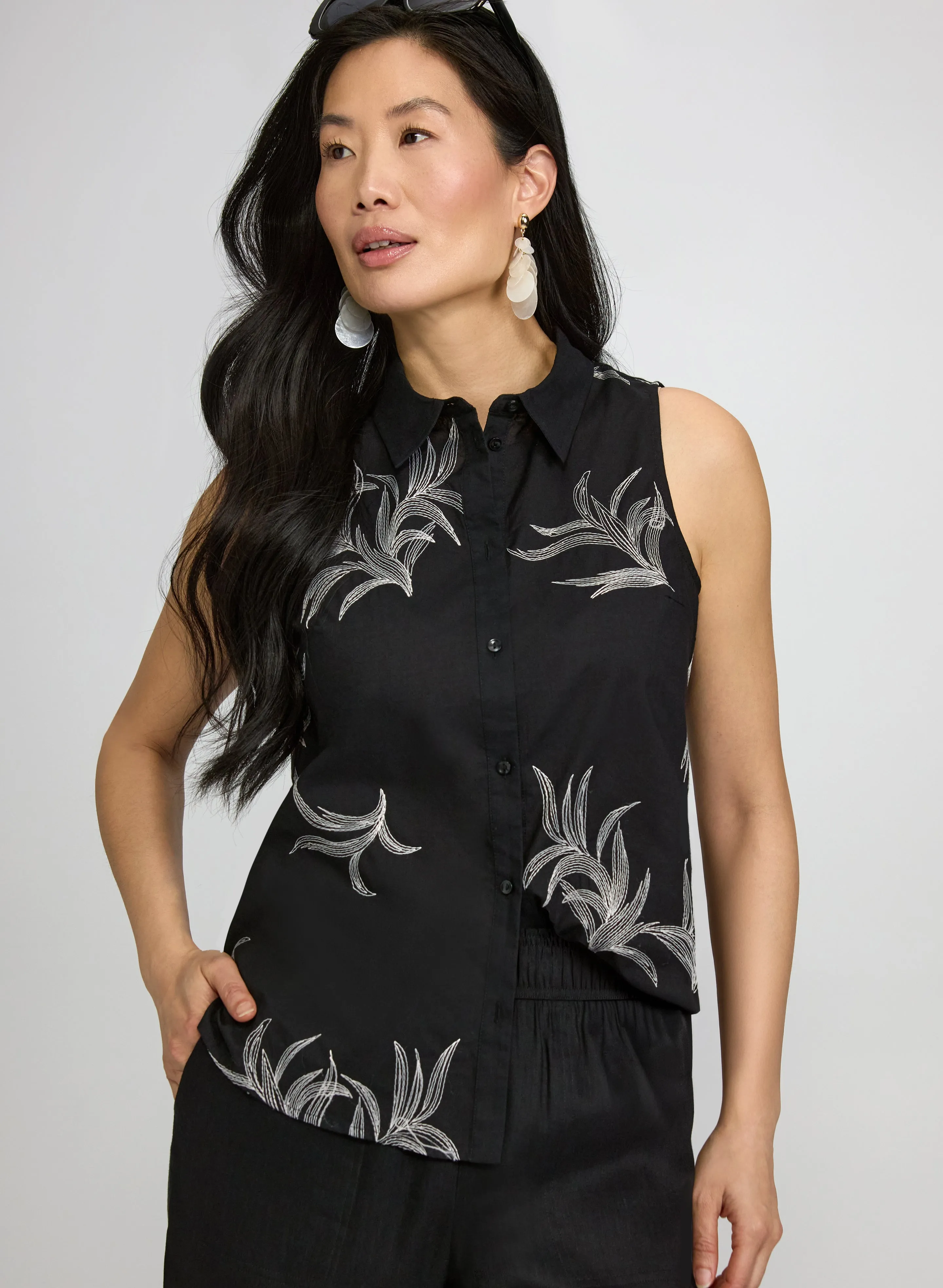 Laura Leaf Embroidered Blouse Laura Leaf Embroidered Blouse - Image 1