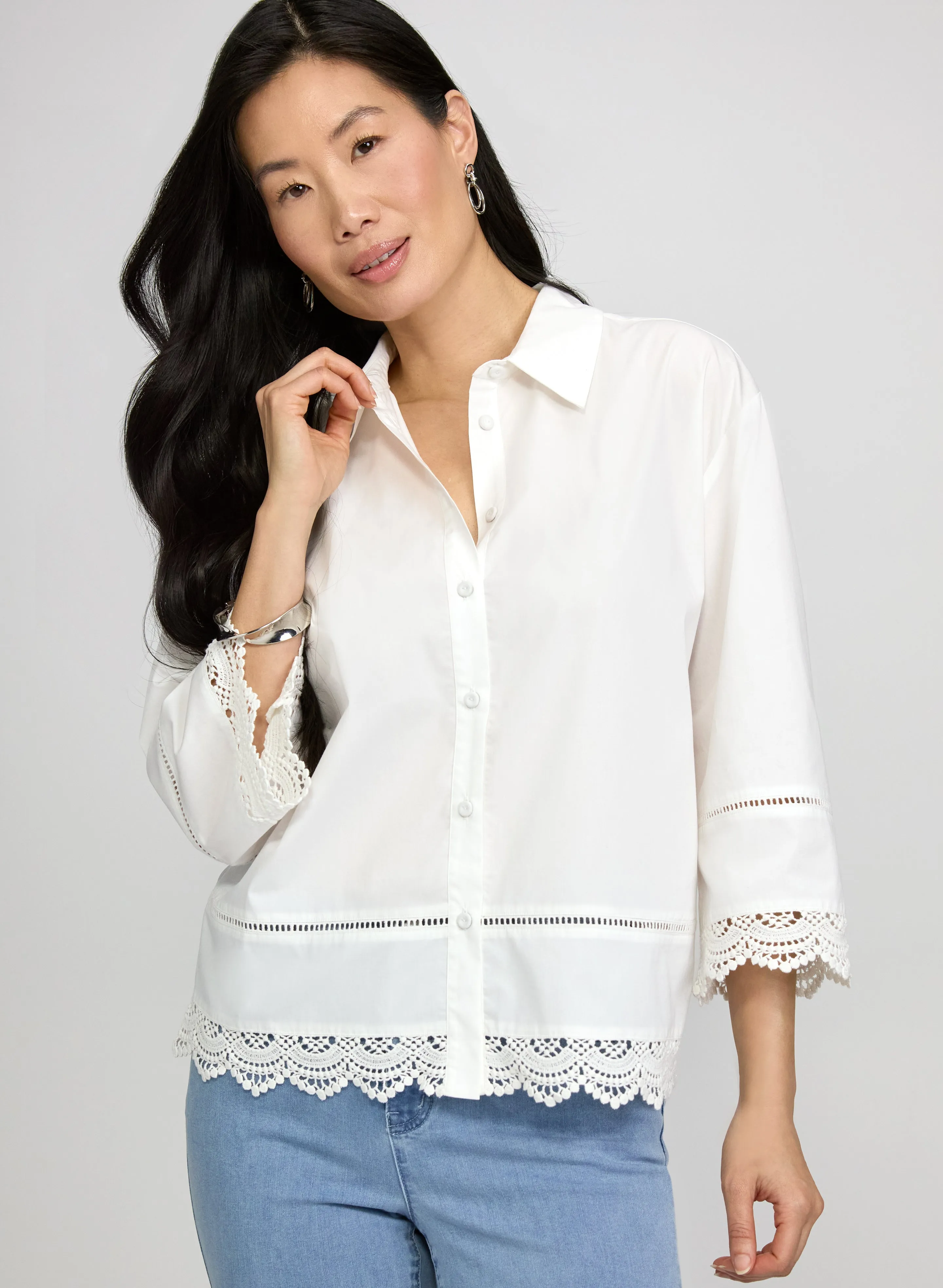 Laura Lace Trimmed Blouse Laura Lace Trimmed Blouse - Image 1