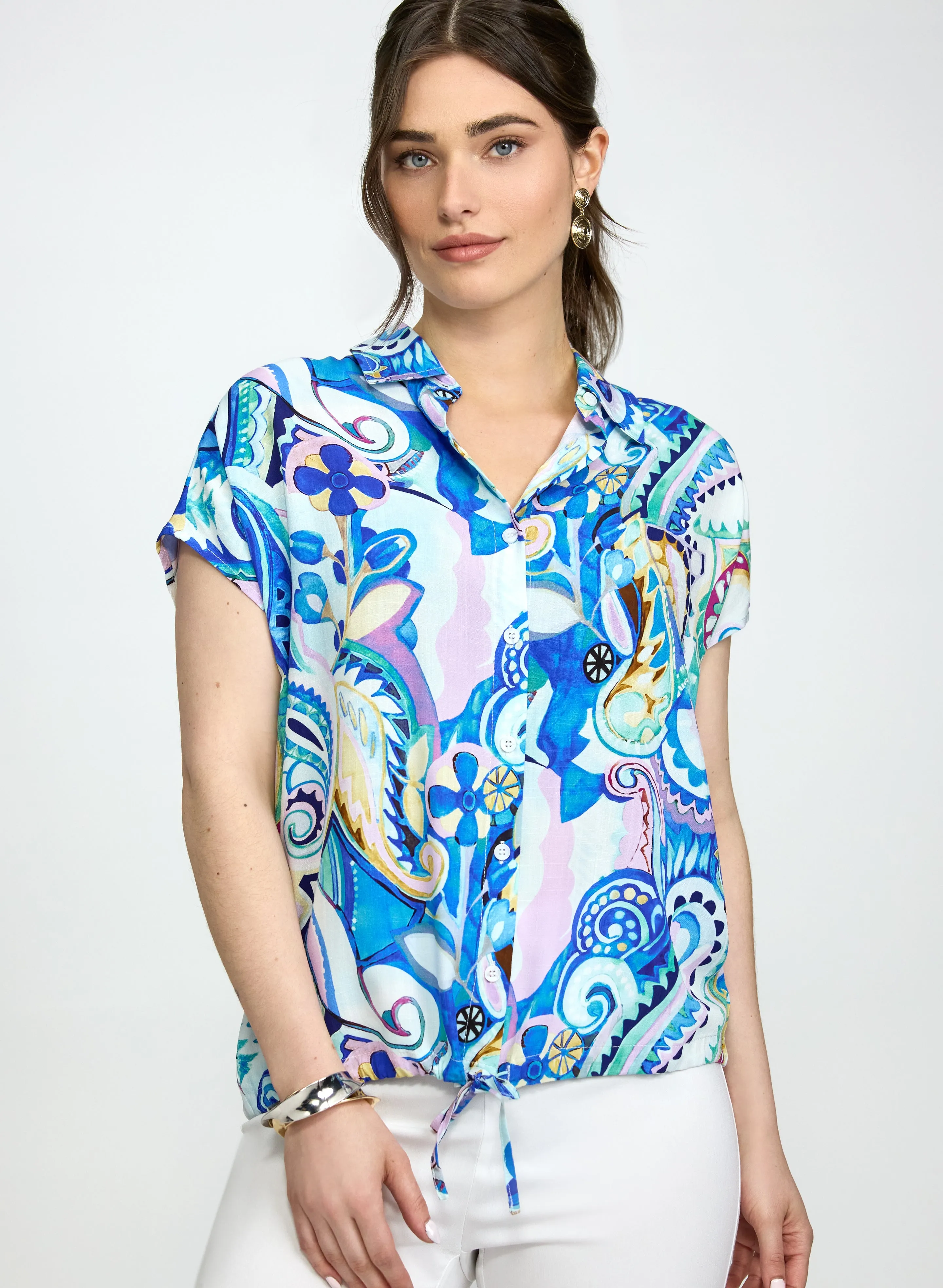Laura Paisley Short Sleeve Blouse Laura Paisley Short Sleeve Blouse - Image 1