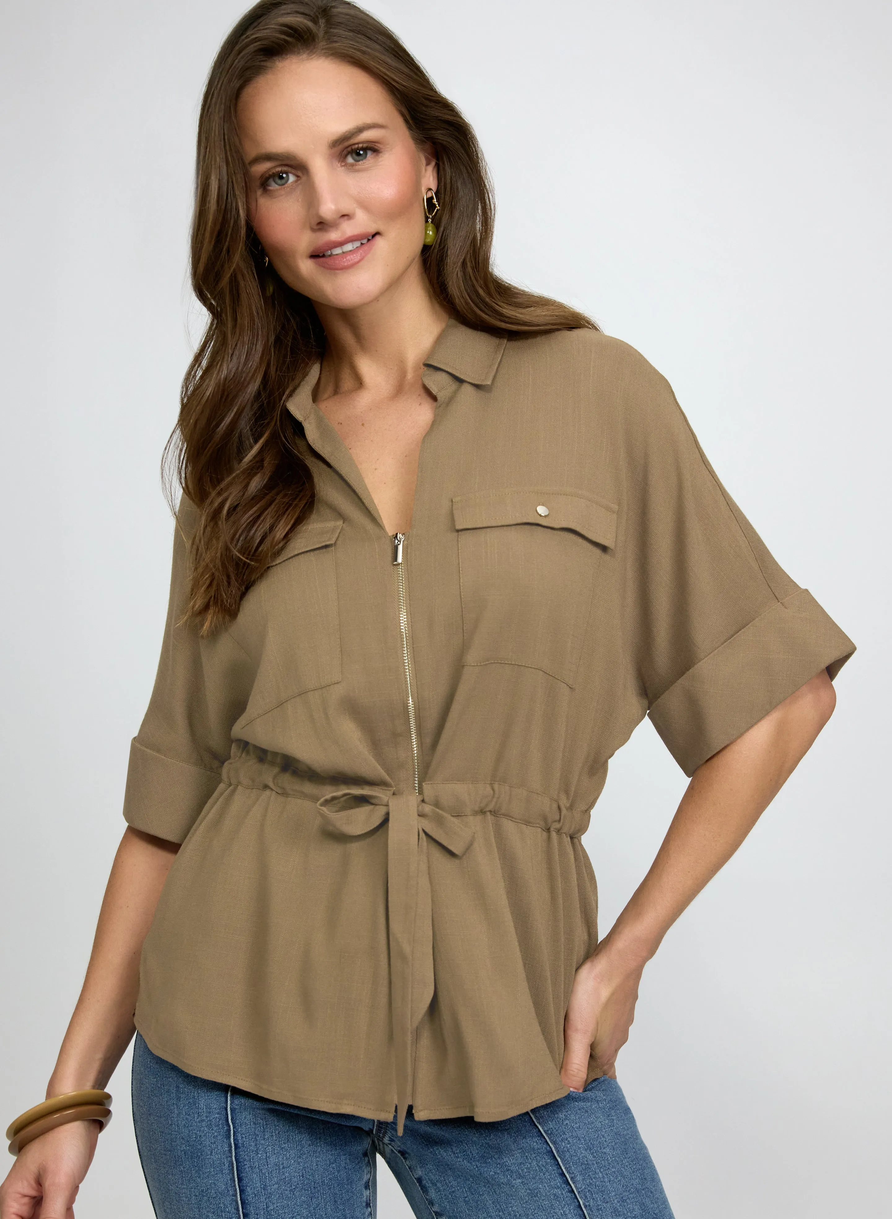 Laura Drawstring Waist Blouse Laura Drawstring Waist Blouse - Image 1