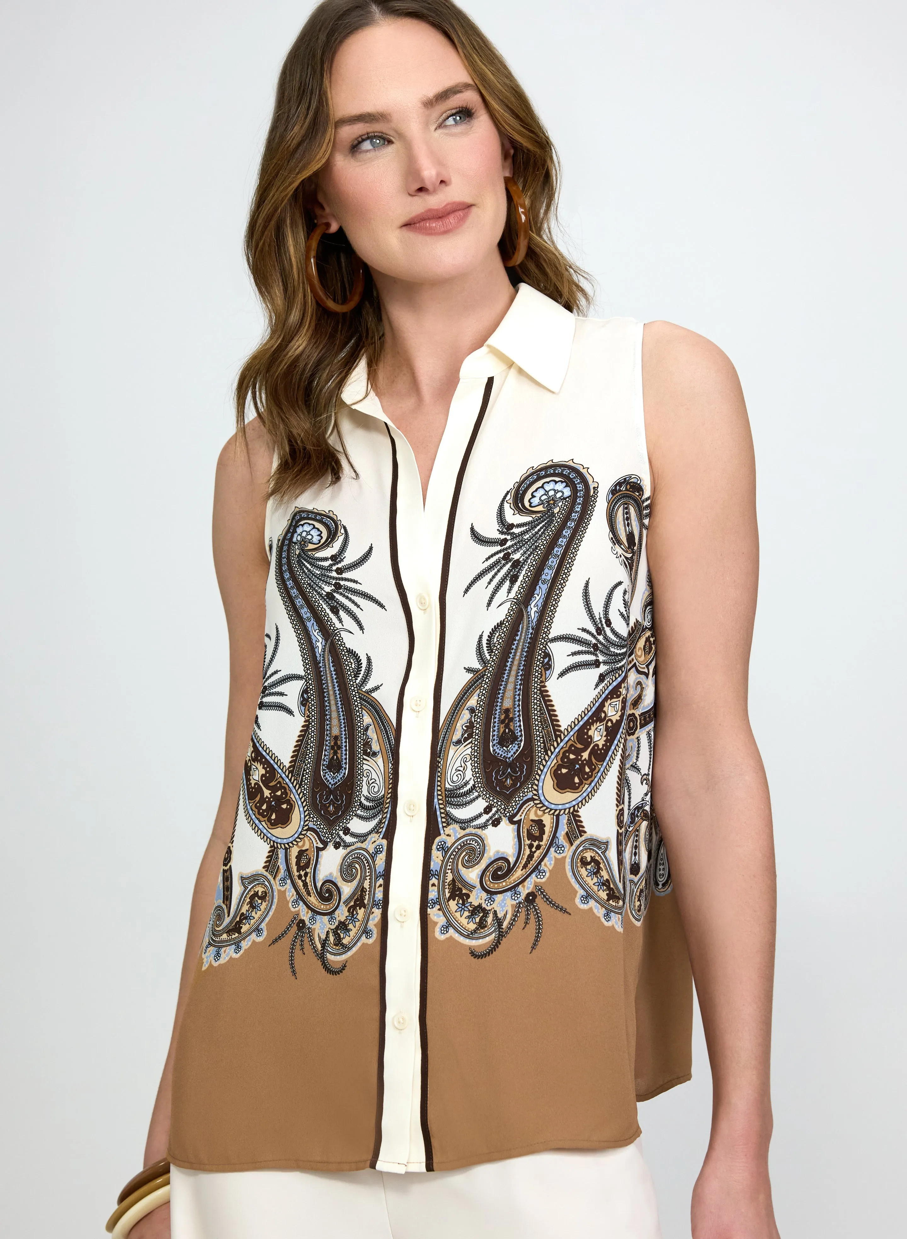 Laura Sleeveless Paisley Blouse Laura Sleeveless Paisley Blouse - Image 1