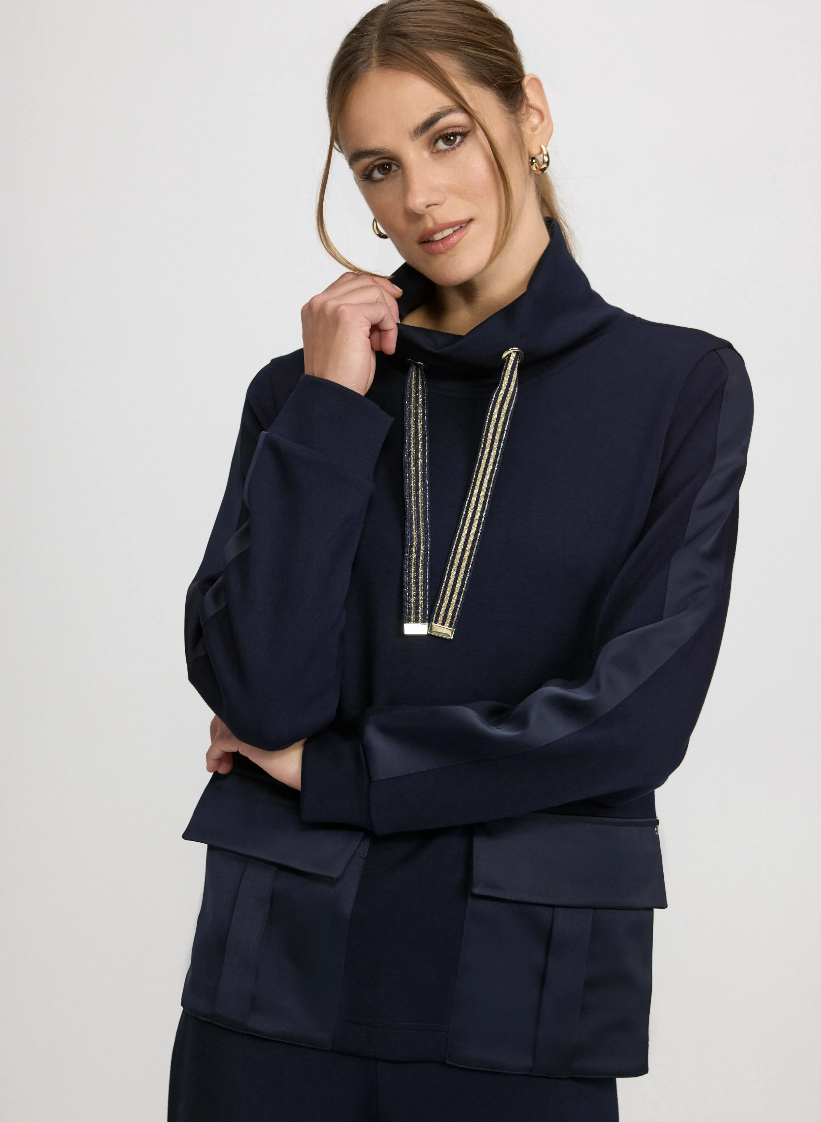 Laura Satin Cargo Pocket Top Laura Satin Cargo Pocket Top - Image 1