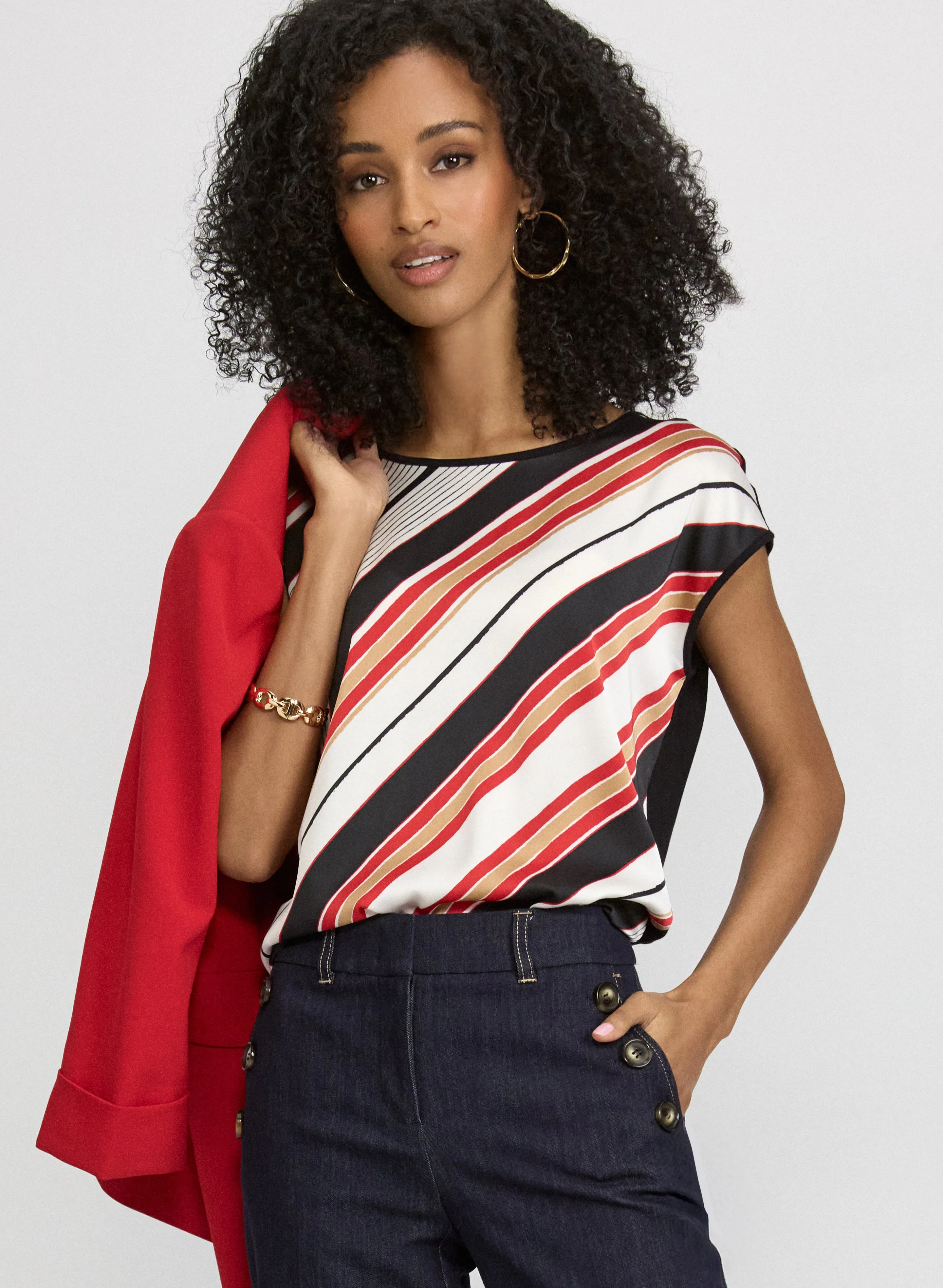 Laura Stripe Front Top Laura Stripe Front Top - Image 1