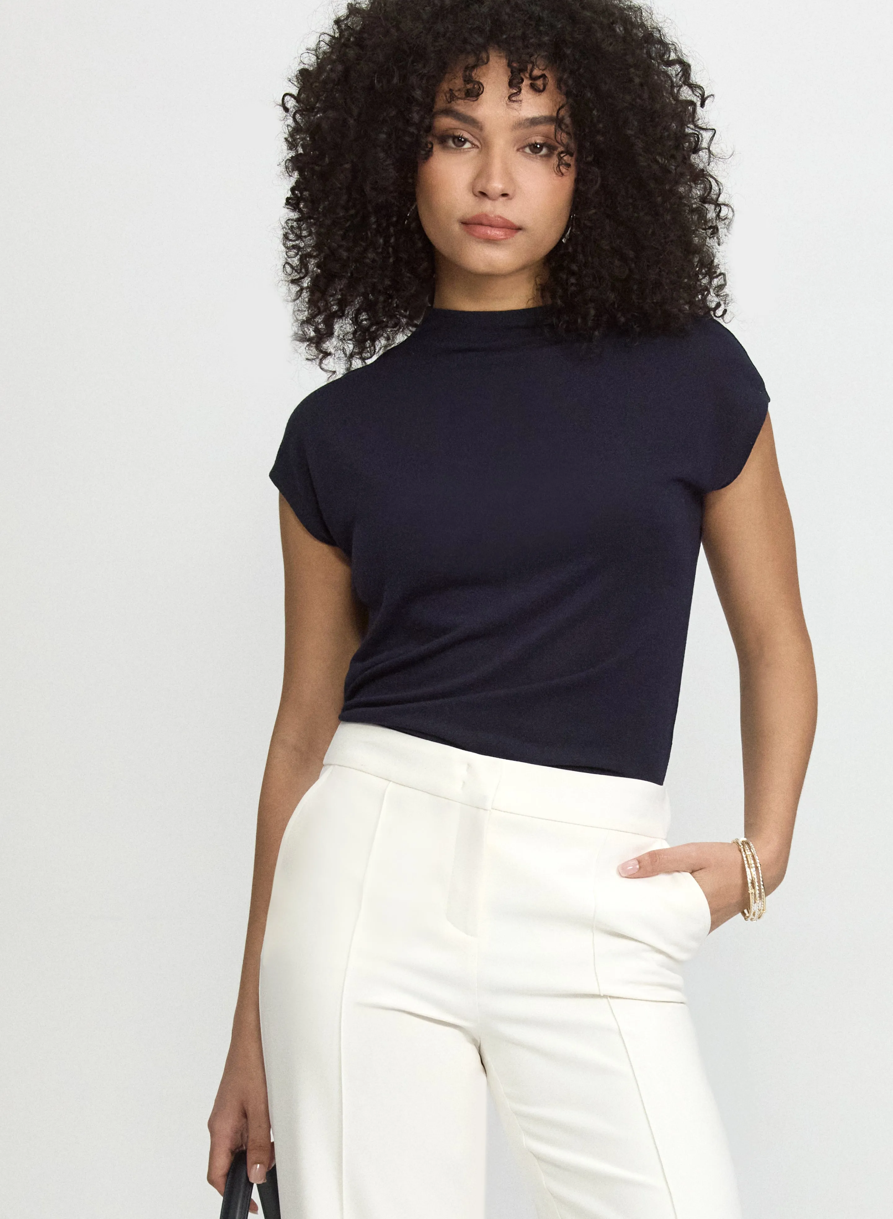 Laura Funnel Neck Knit Top Laura Funnel Neck Knit Top - Image 1