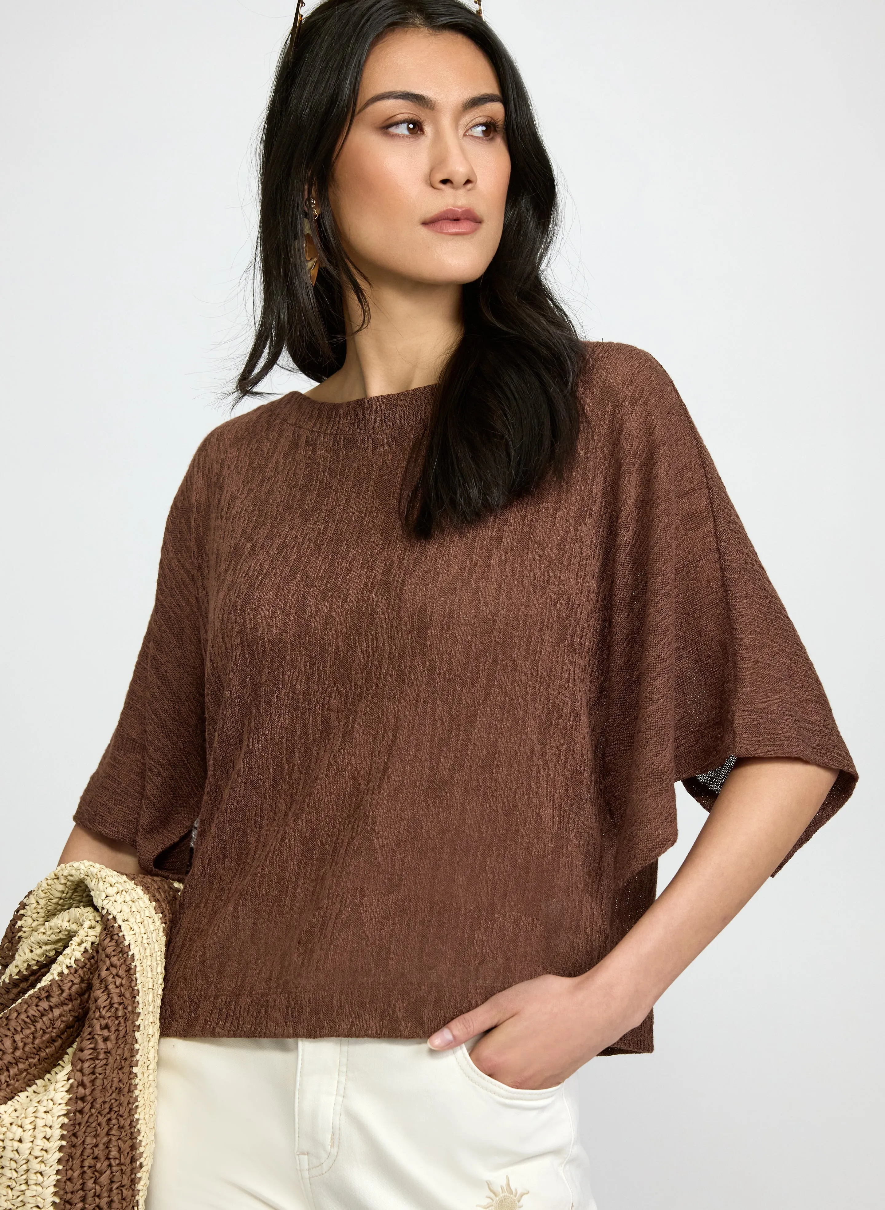 Laura Knit Poncho-Style Top Laura Knit Poncho-Style Top - Image 1