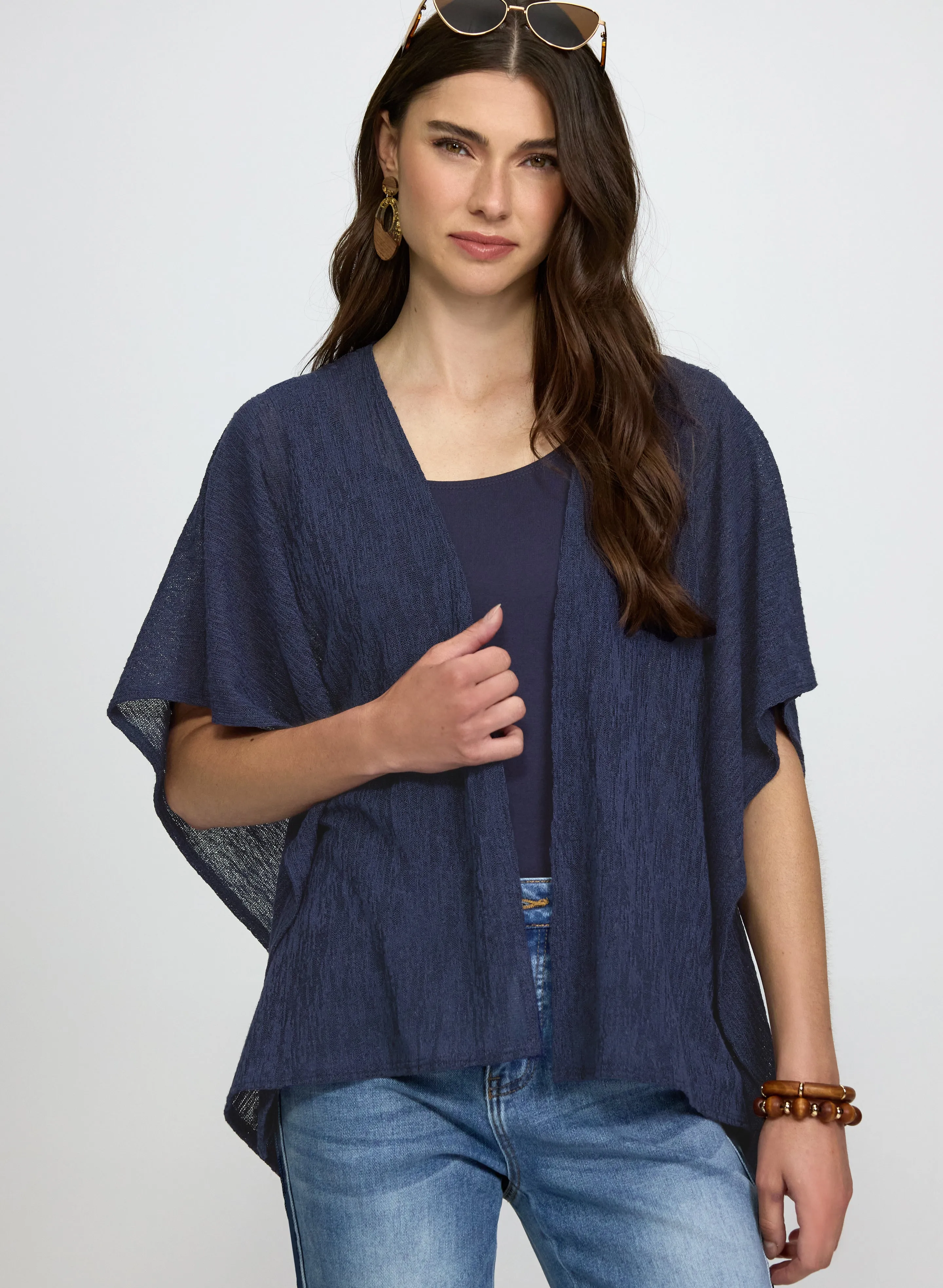 Laura Open Melange Knit Cover-Up Laura Open Melange Knit Cover-Up - Image 1