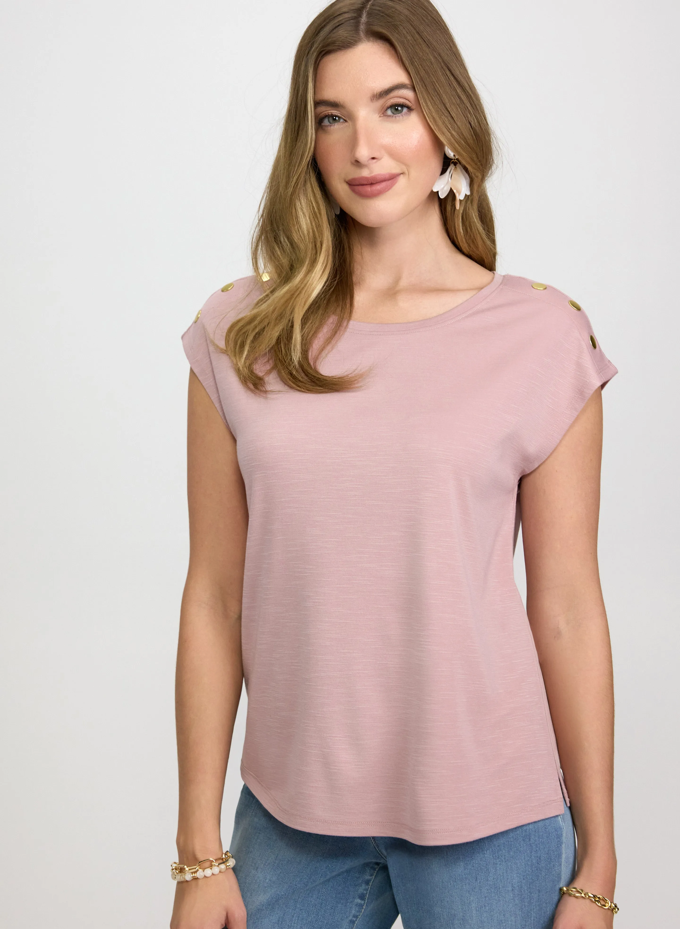 Laura Embellished Drop Shoulder T-Shirt Laura Embellished Drop Shoulder T-Shirt - Image 1