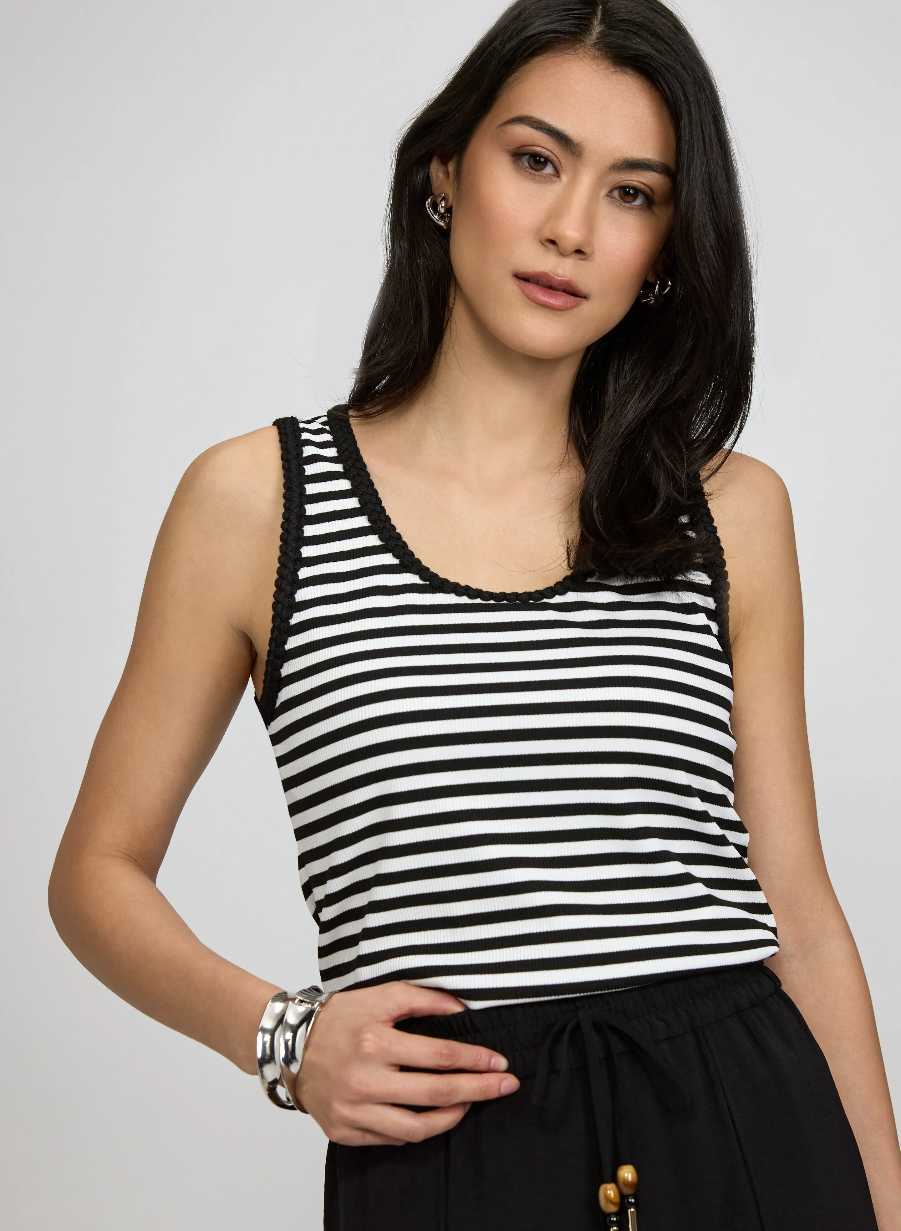 Laura Stripe Scoop Neck Tank Top Laura Stripe Scoop Neck Tank Top - Image 1