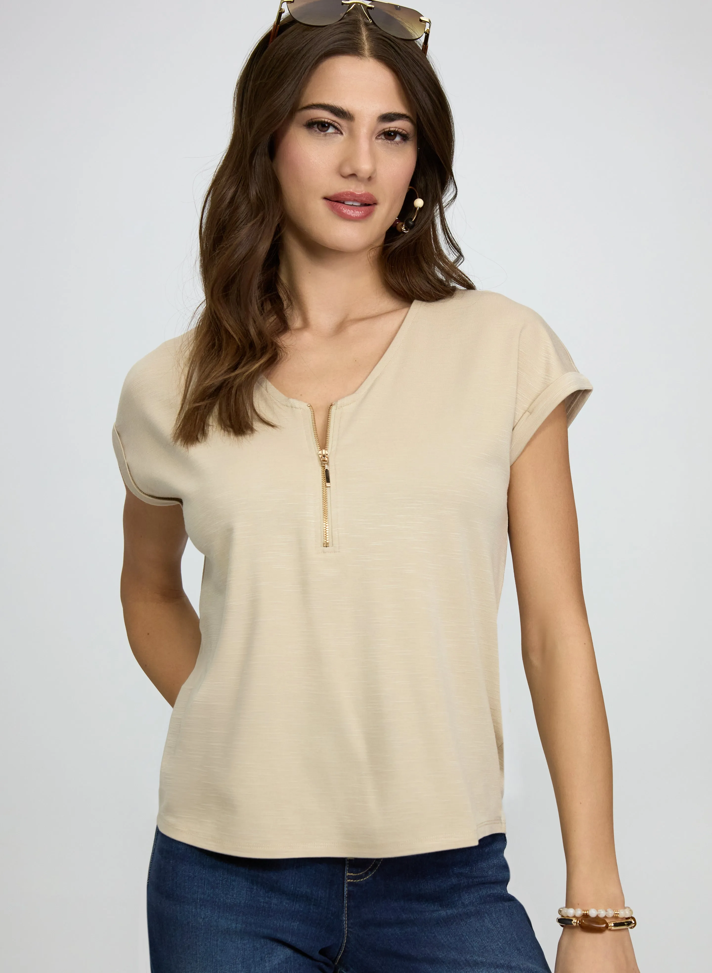 Laura Half-Zip T-Shirt Laura Half-Zip T-Shirt - Image 1