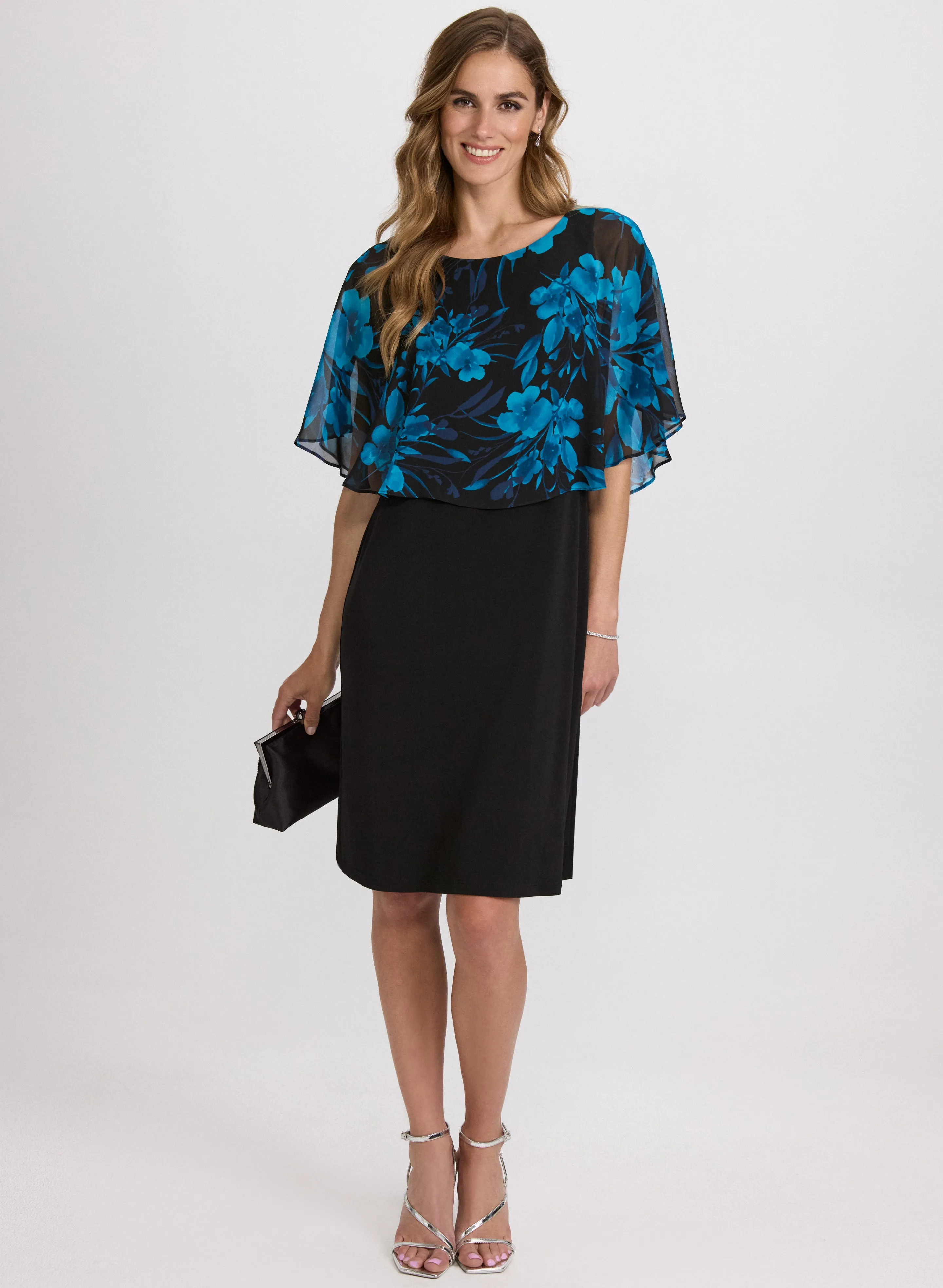 Laura Floral Capelet Dress Laura Floral Capelet Dress - Image 1