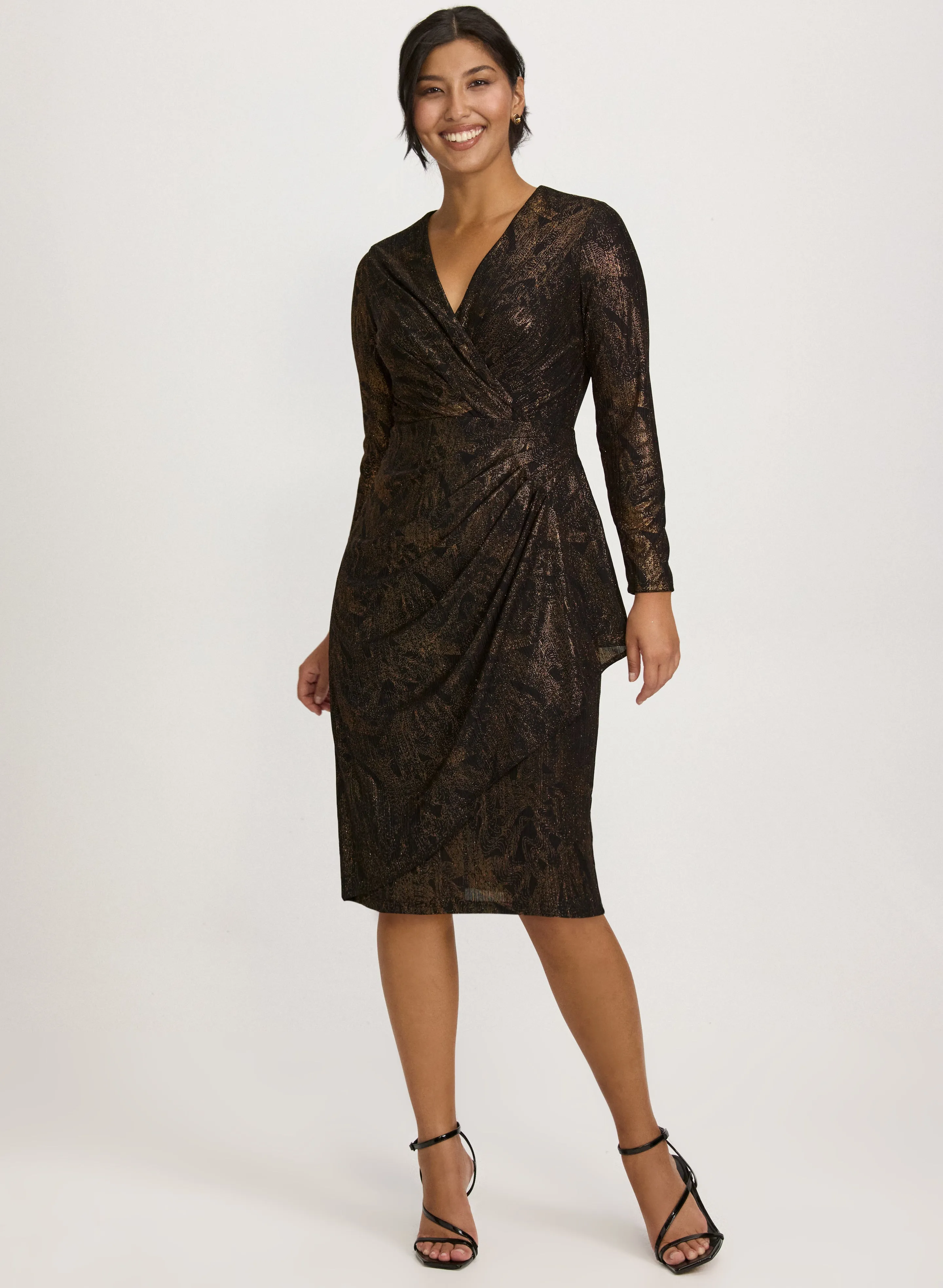 Laura Metallic Waterfall Flounce Dress Laura Metallic Waterfall Flounce Dress - Image 1
