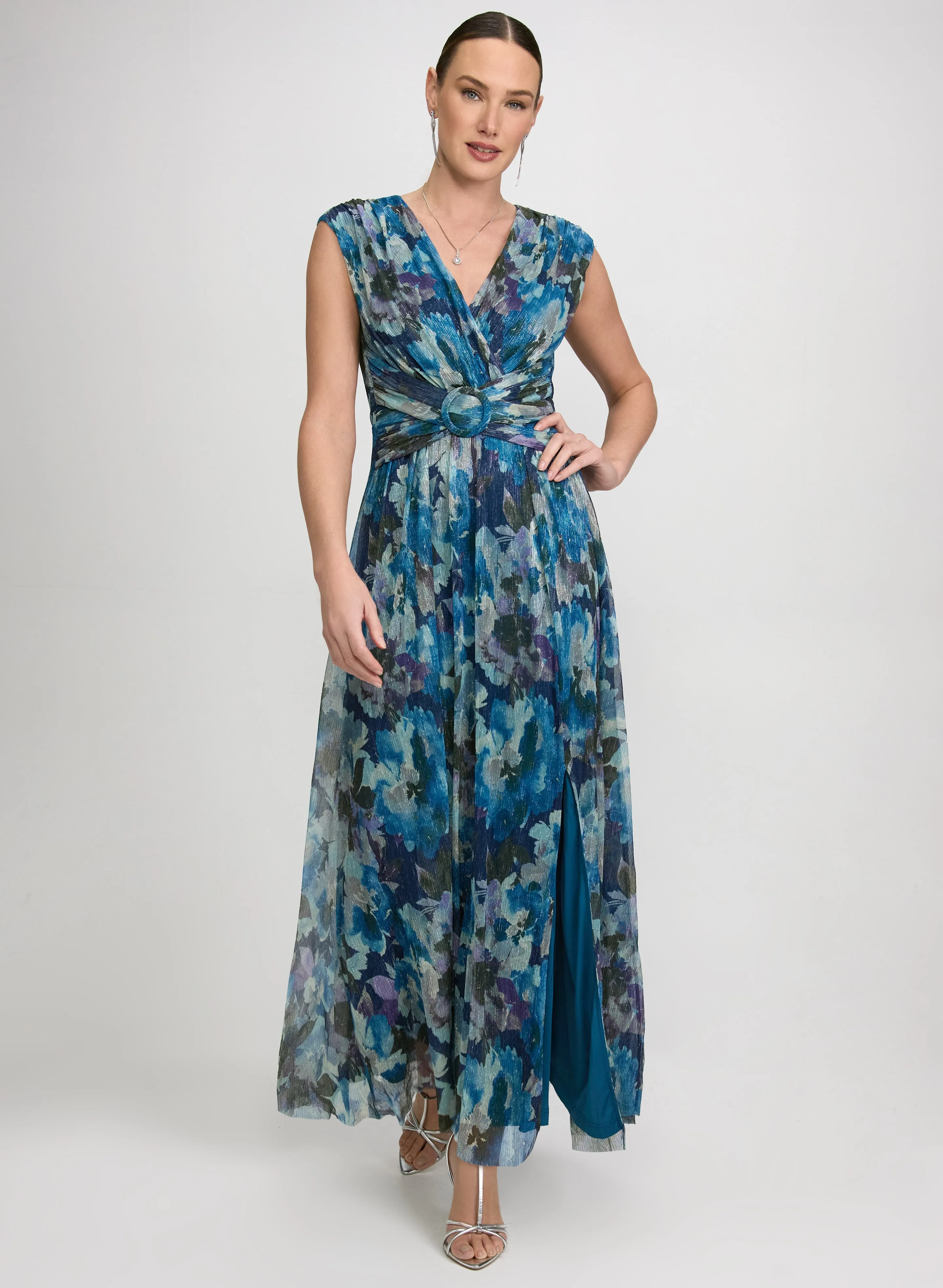 Laura Metallic Floral Dress Laura Metallic Floral Dress - Image 1